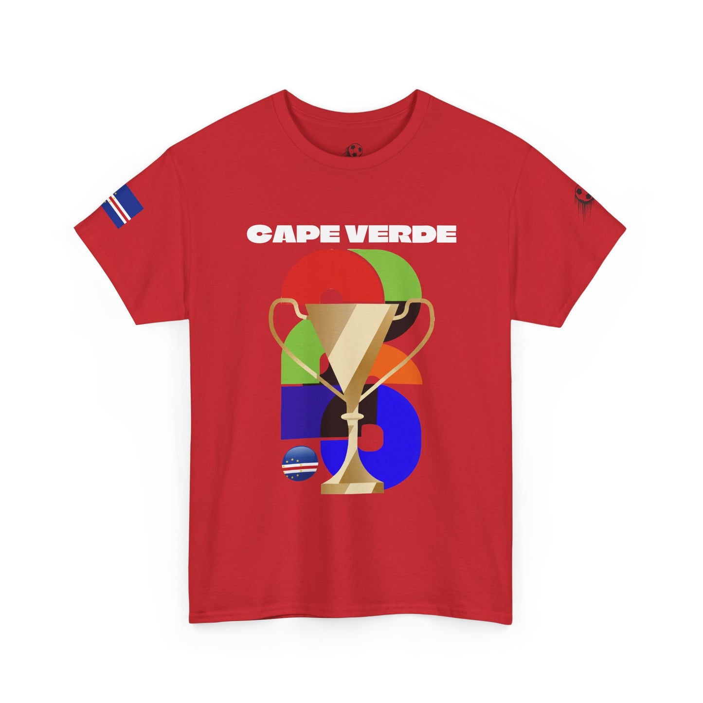 Cape Verde Football T-Shirt - Unisex Cape Verde Soccer Fan Tee with Flag (2026)