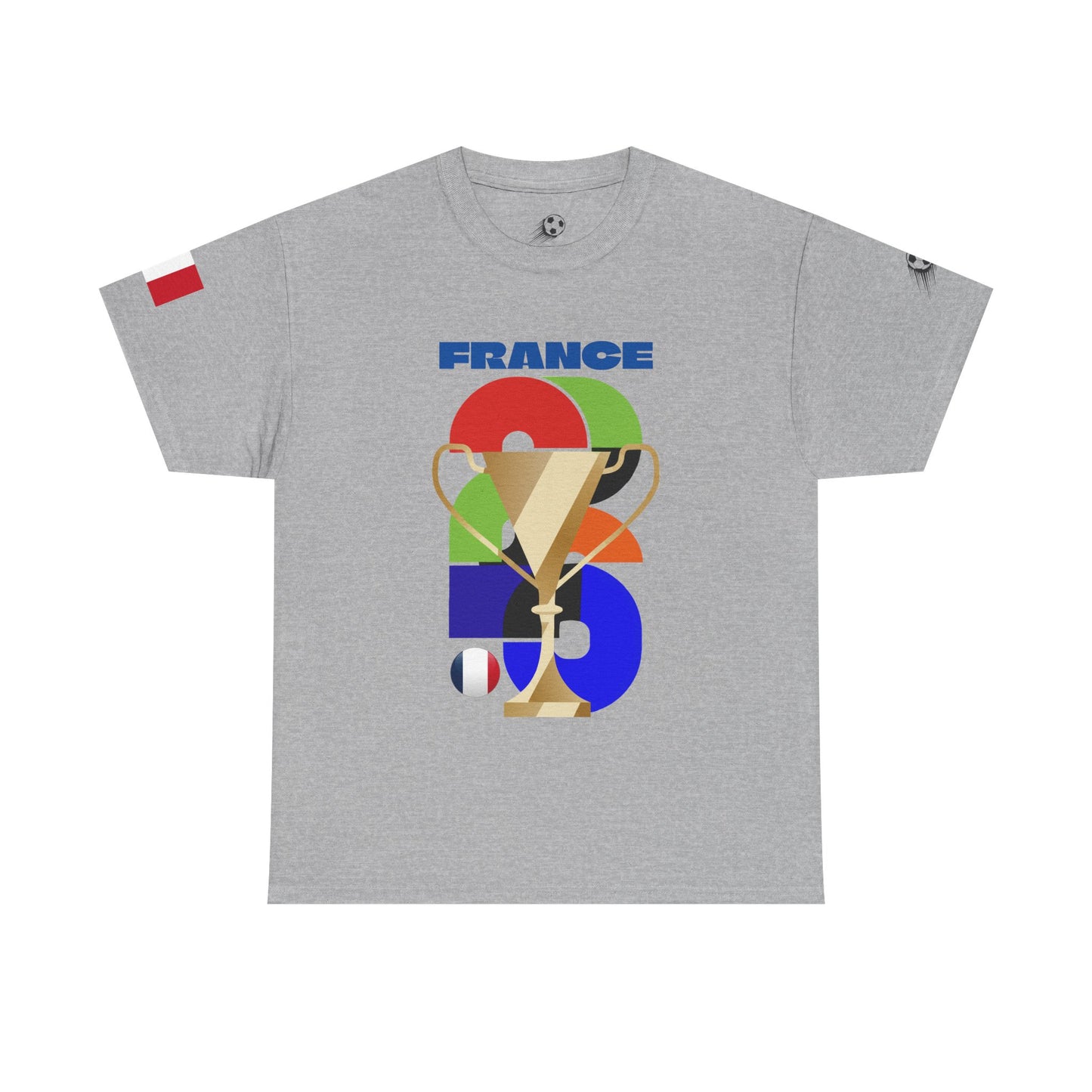 France Football T-Shirt - Unisex France Soccer Fan Tee with Flag (2026)
