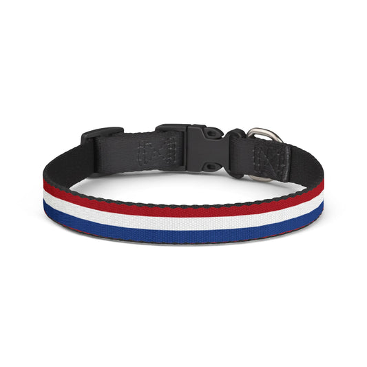 Netherlands Soccer Dog Collar — Dutch Flag Grid Clip-On Pet Collar, Fan Gear