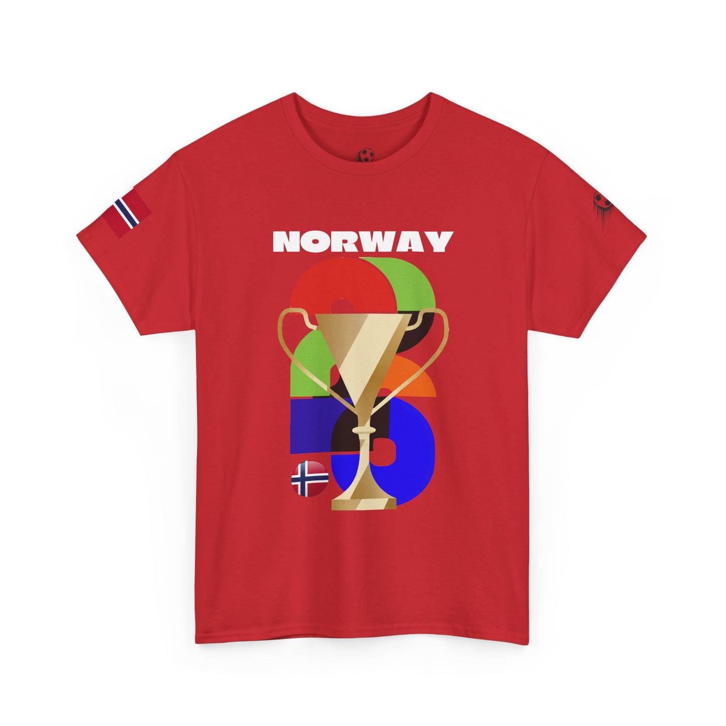 Norway Football T-Shirt - Unisex Norway Soccer Fan Tee with Flag (2026)