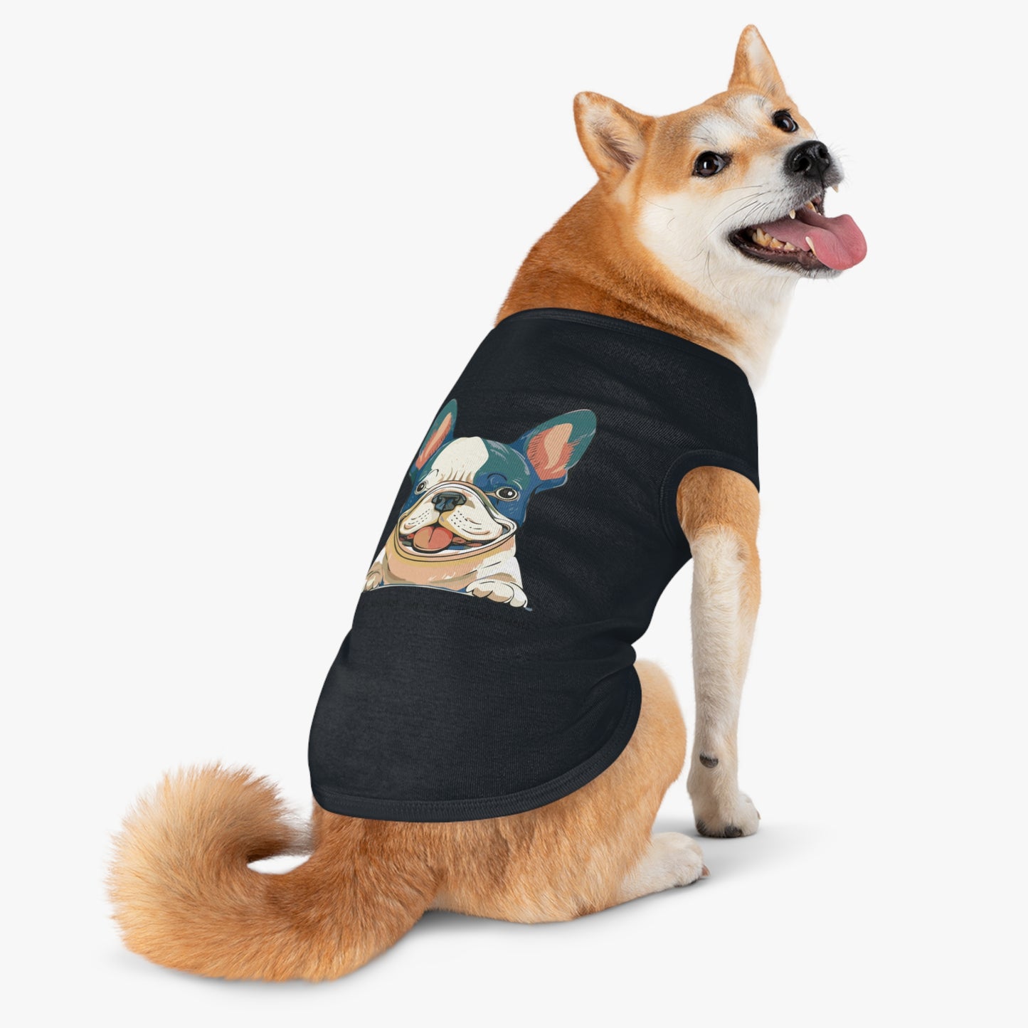 Adorable French Bulldog Pet Tank Top, Dog Summer Tee, Cute Canine Shirt, Pet Apparel, Gift for Dog Lovers, Casual Dog Wear