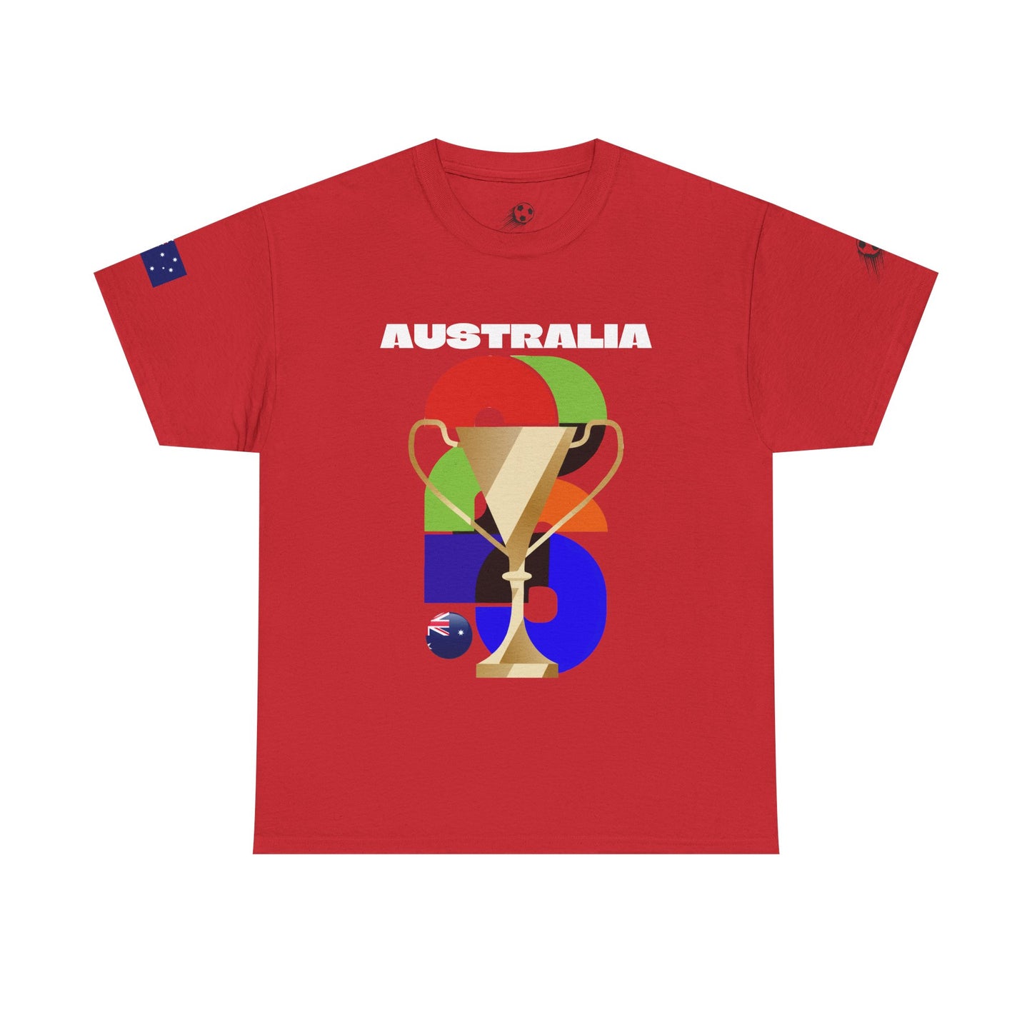 Australia Football T-Shirt - Unisex Australia Soccer Fan Tee with Flag (2026)