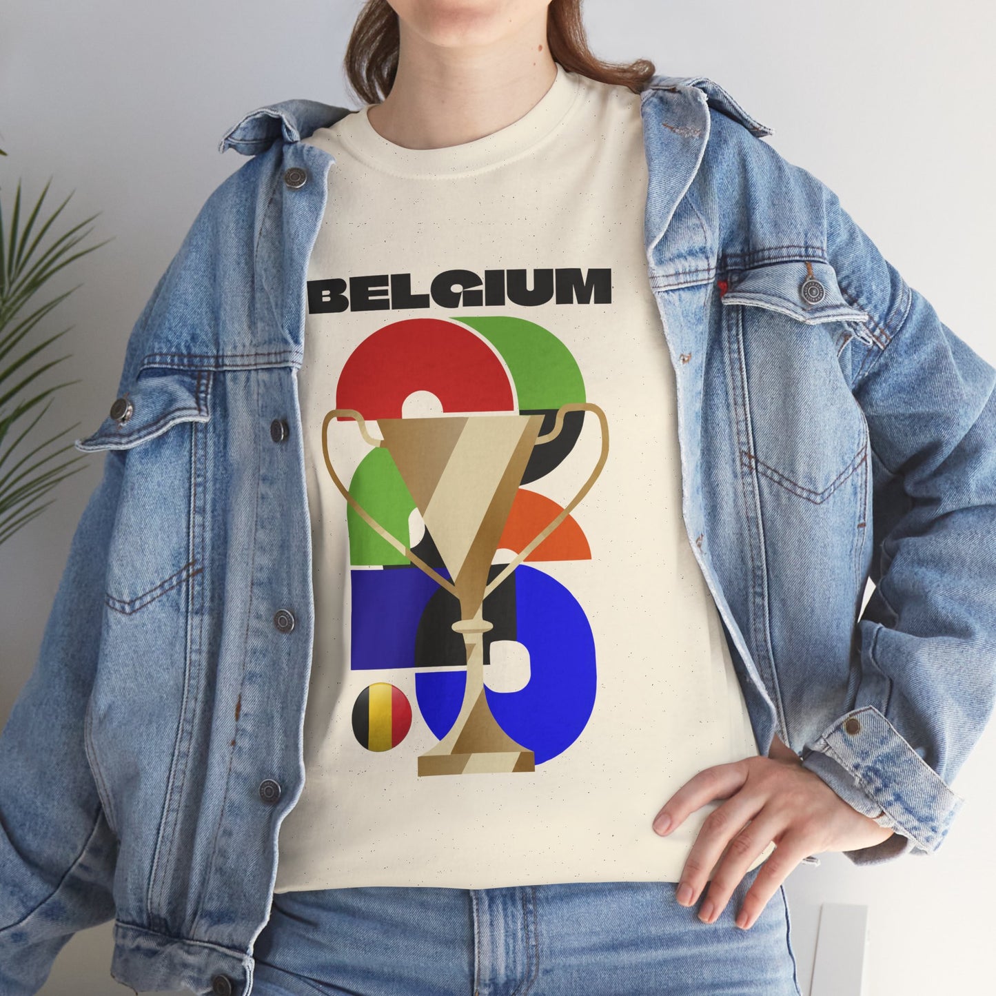 Belgium Football T-Shirt - Unisex Belgium Soccer Fan Tee with Flag (2026)