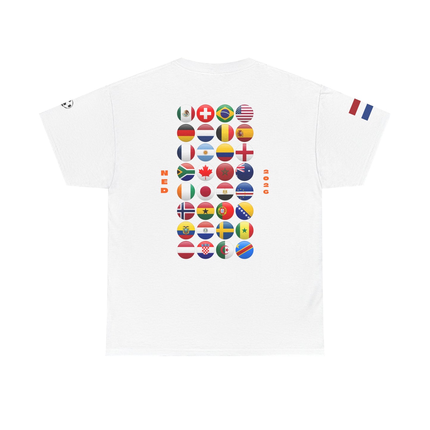 Netherlands Football T-Shirt - Unisex Netherlands Soccer Fan Tee with Flag (2026)