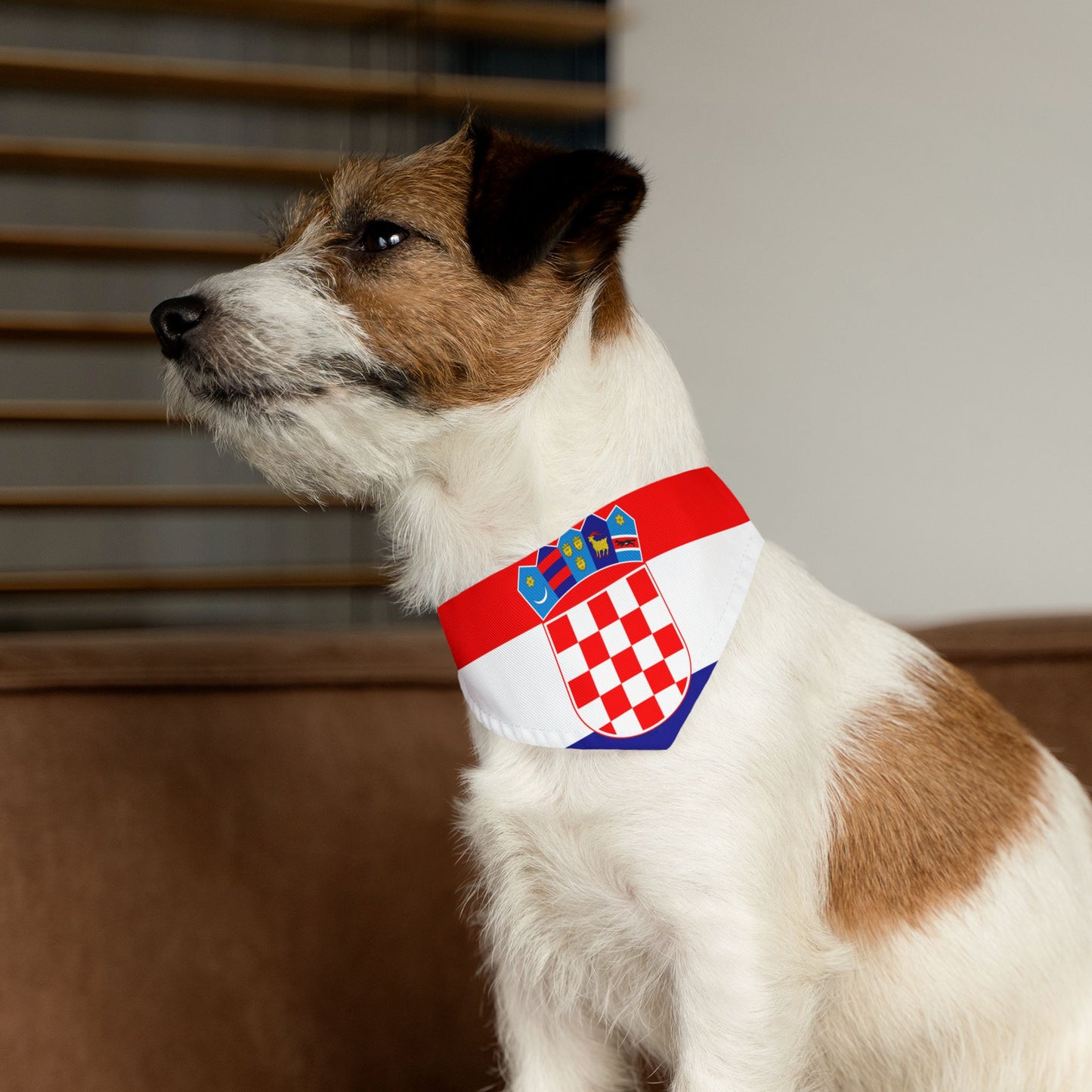Croatia Soccer Dog Bandana — Croatian Flag Snap-On Pet Bandana, Fan Gear