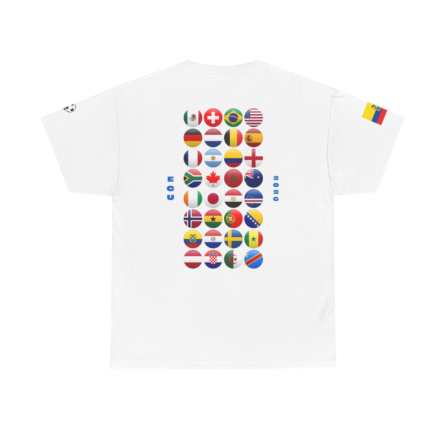 Ecuador Football T-Shirt - Unisex Ecuador Soccer Fan Tee with Flag (2026)