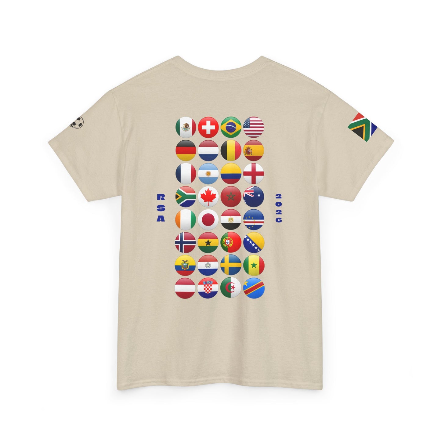 South Africa Football T-Shirt - Unisex South Africa Soccer Fan Tee with Flag (2026)