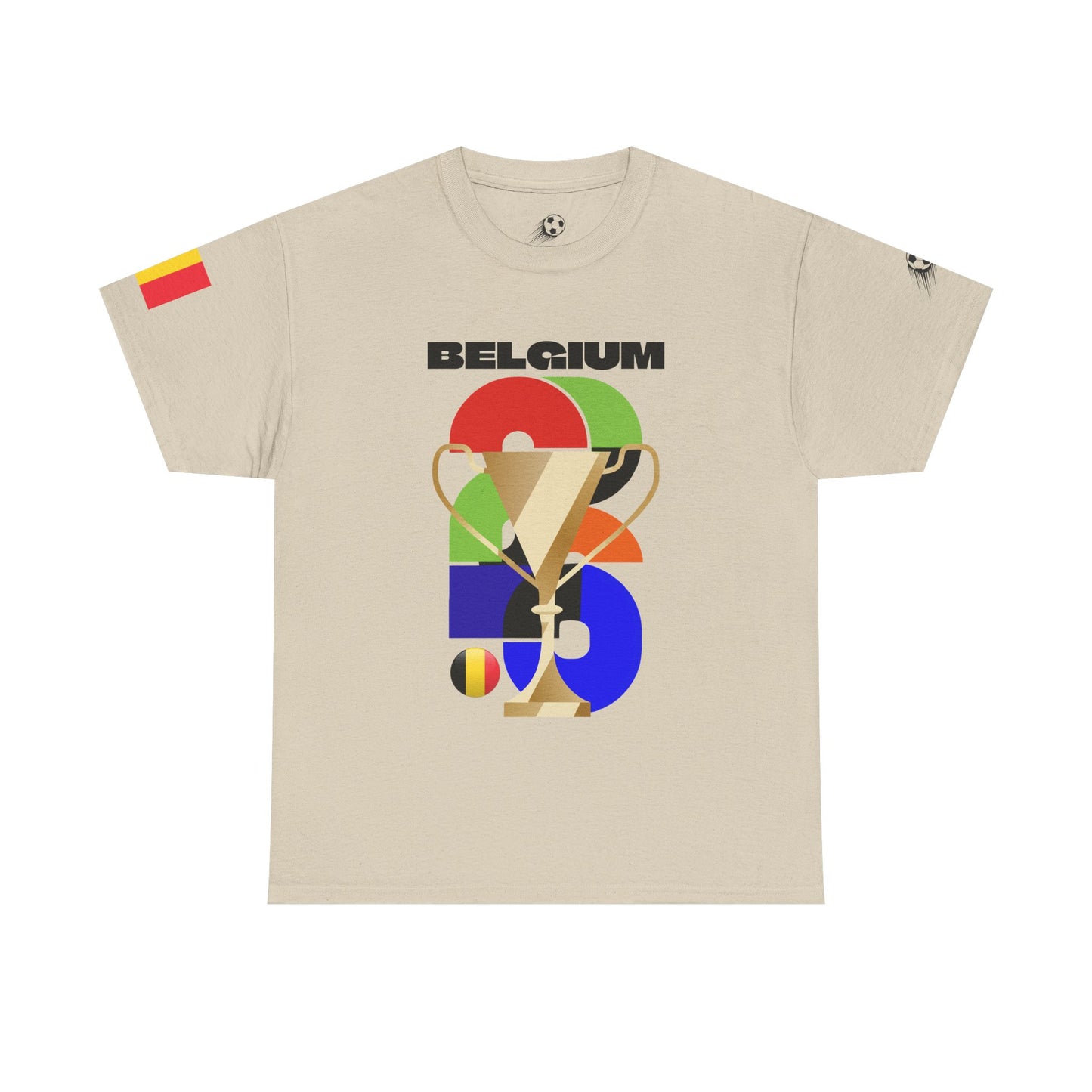 Belgium Football T-Shirt - Unisex Belgium Soccer Fan Tee with Flag (2026)