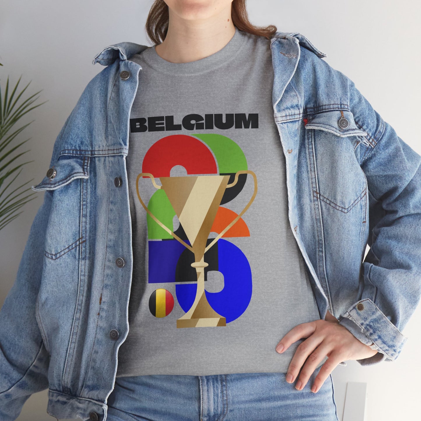 Belgium Football T-Shirt - Unisex Belgium Soccer Fan Tee with Flag (2026)