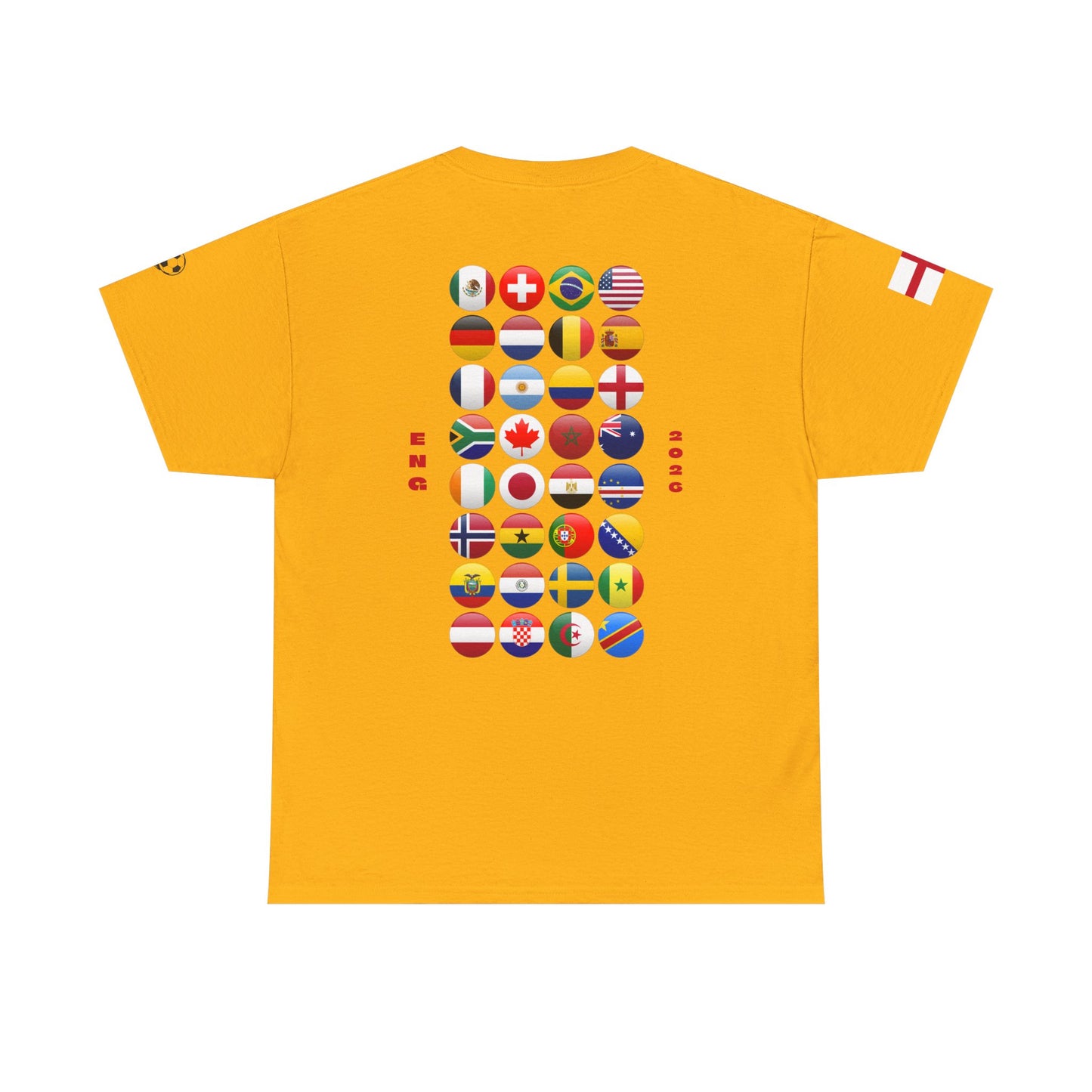 England Football T-Shirt - Unisex England Soccer Fan Tee with Flag (2026)