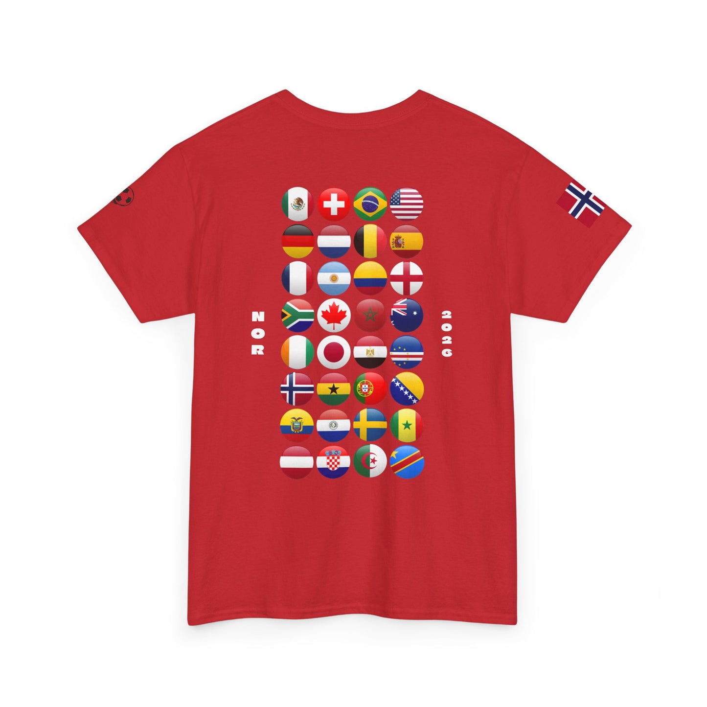Norway Football T-Shirt - Unisex Norway Soccer Fan Tee with Flag (2026)