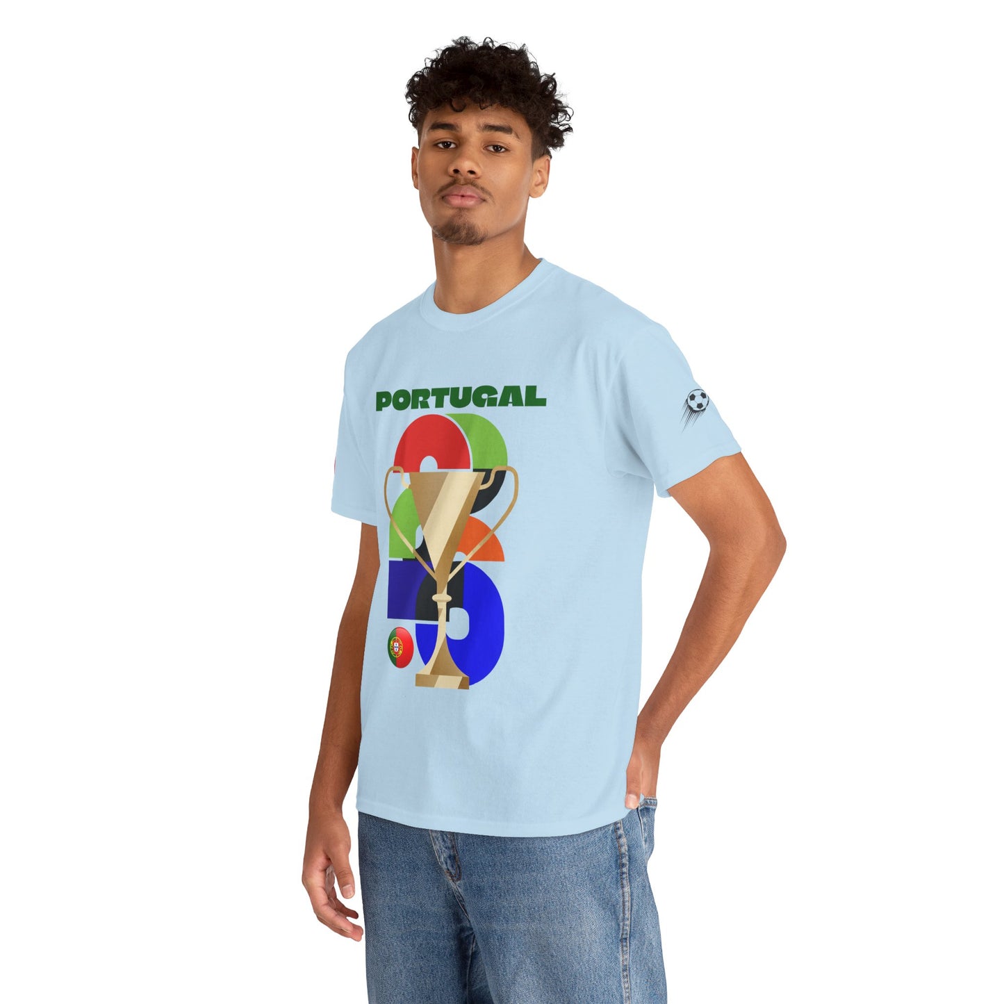 Portugal Football T-Shirt - Unisex Portugal Soccer Fan Tee with Flag (2026)