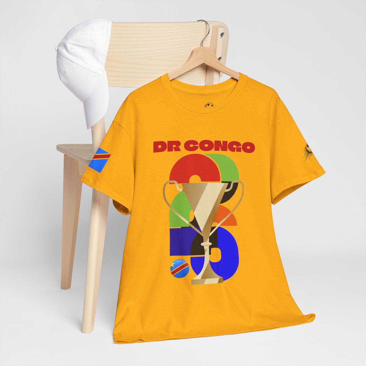 DR Congo Football T-Shirt - Unisex DR Congo Soccer Fan Tee with Flag (2026)