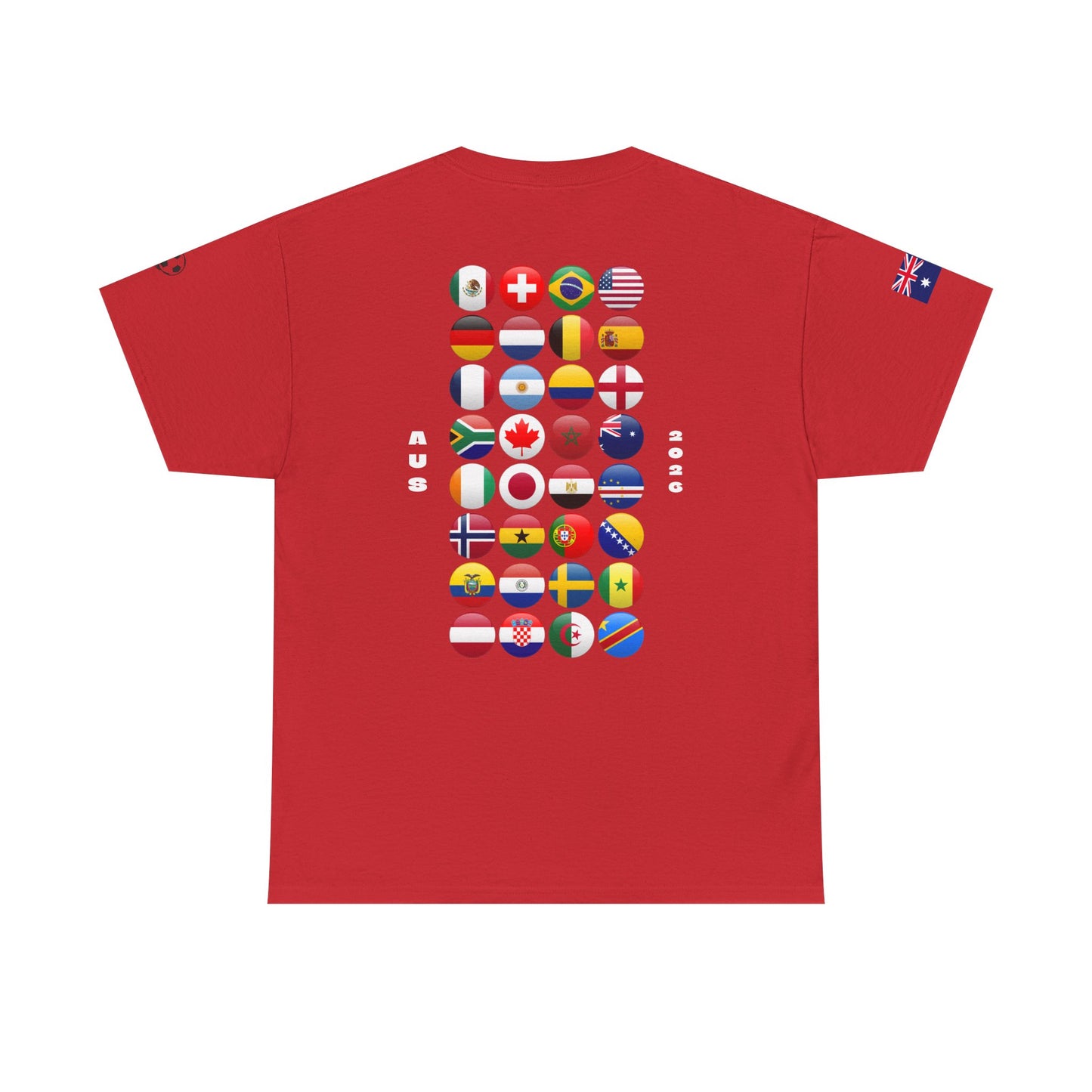 Australia Football T-Shirt - Unisex Australia Soccer Fan Tee with Flag (2026)