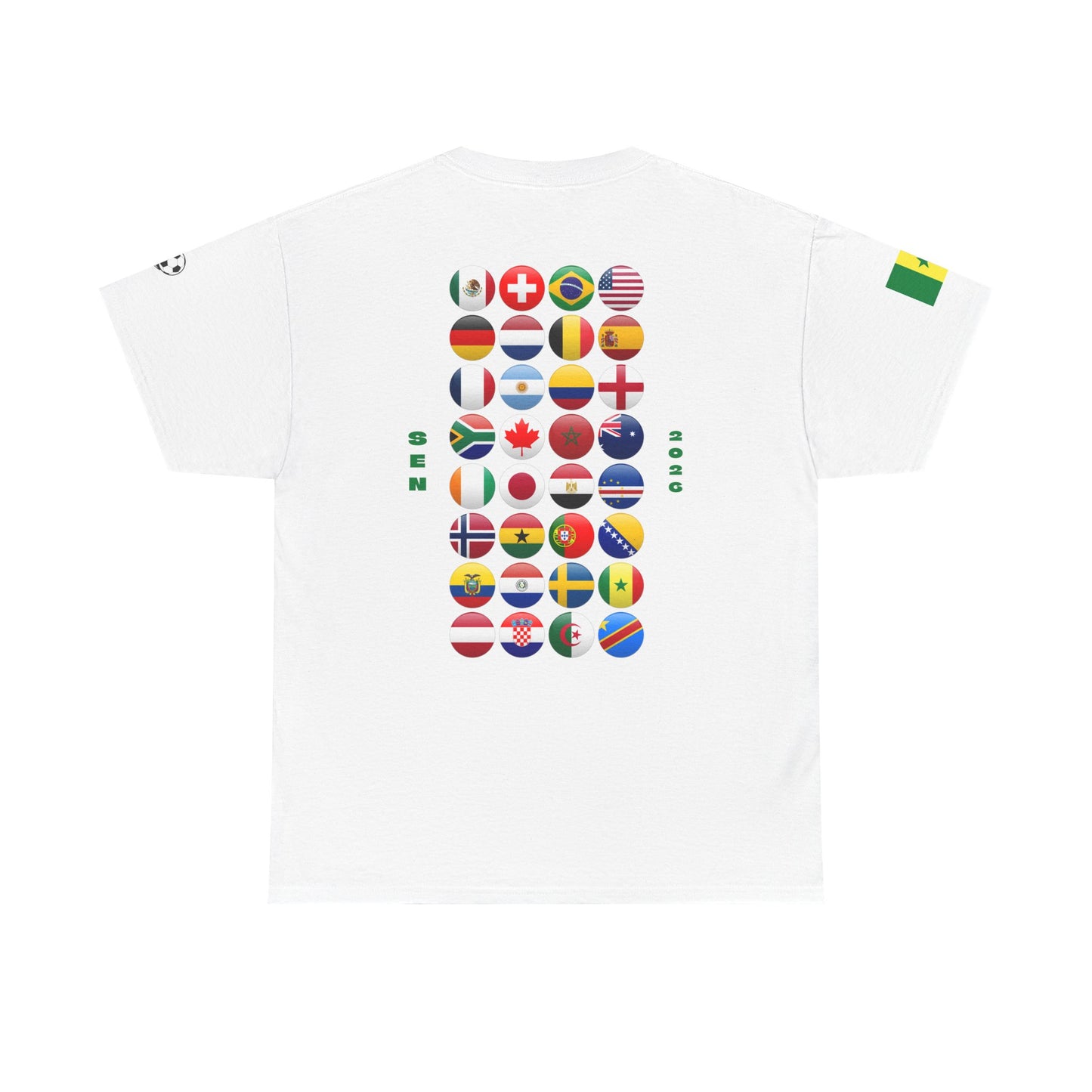 Senegal Football T-Shirt - Unisex Senegal Soccer Fan Tee with Flag (2026)