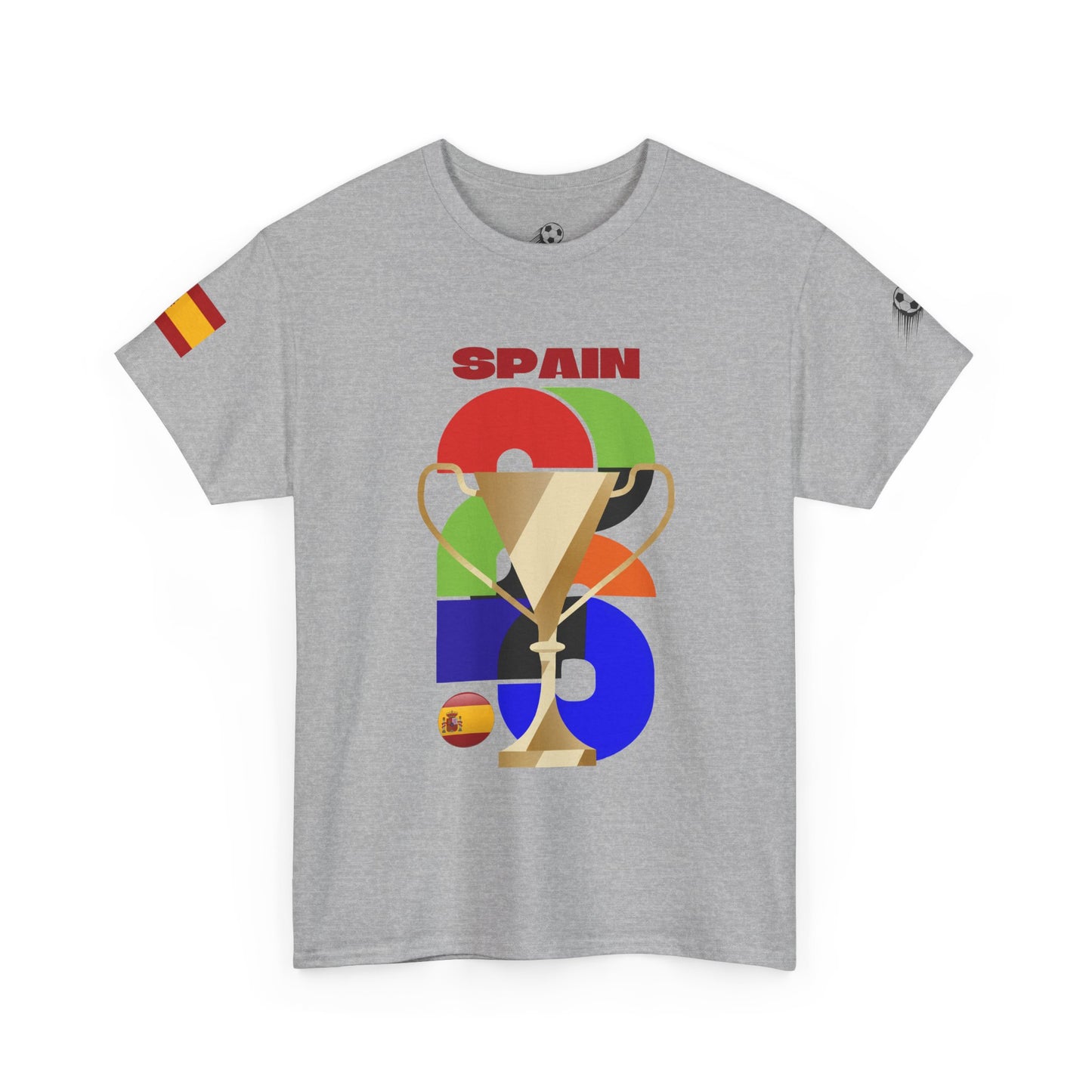 Spain Football T-Shirt - Unisex Spain Soccer Fan Tee with Flag (2026)