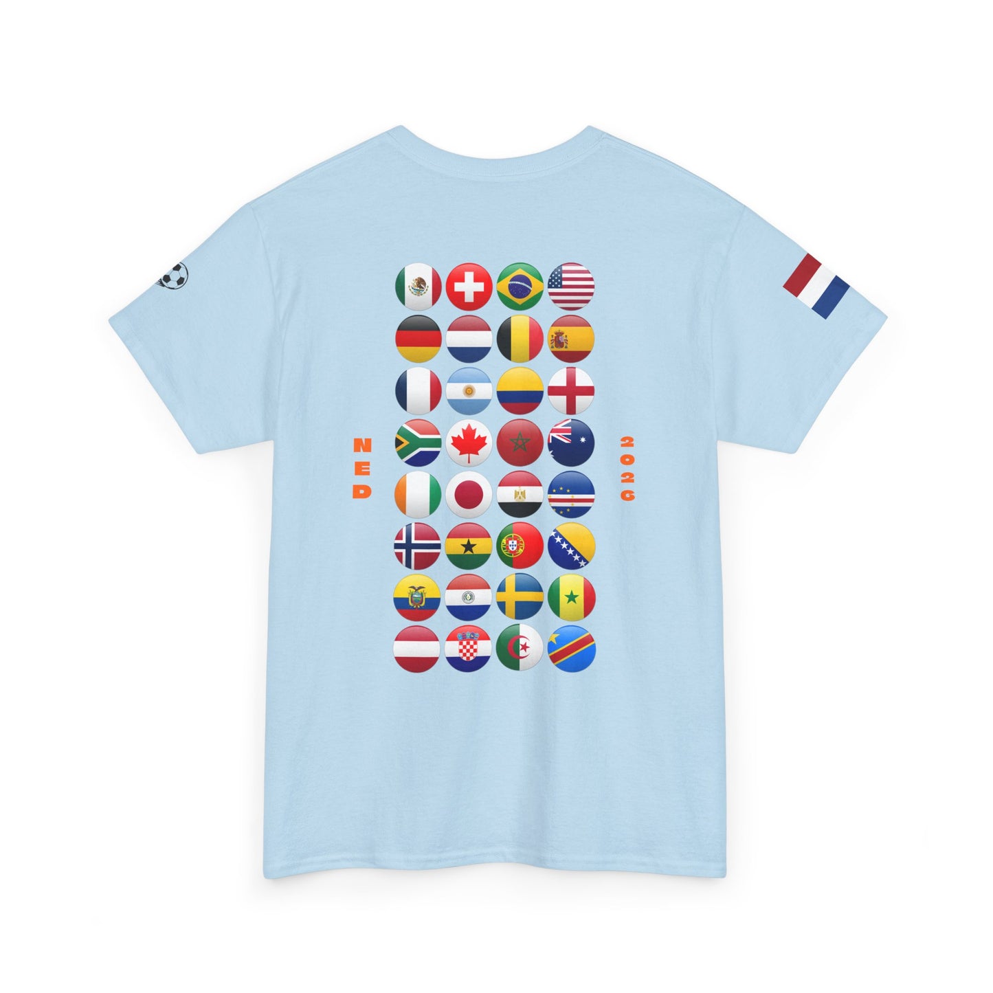 Netherlands Football T-Shirt - Unisex Netherlands Soccer Fan Tee with Flag (2026)