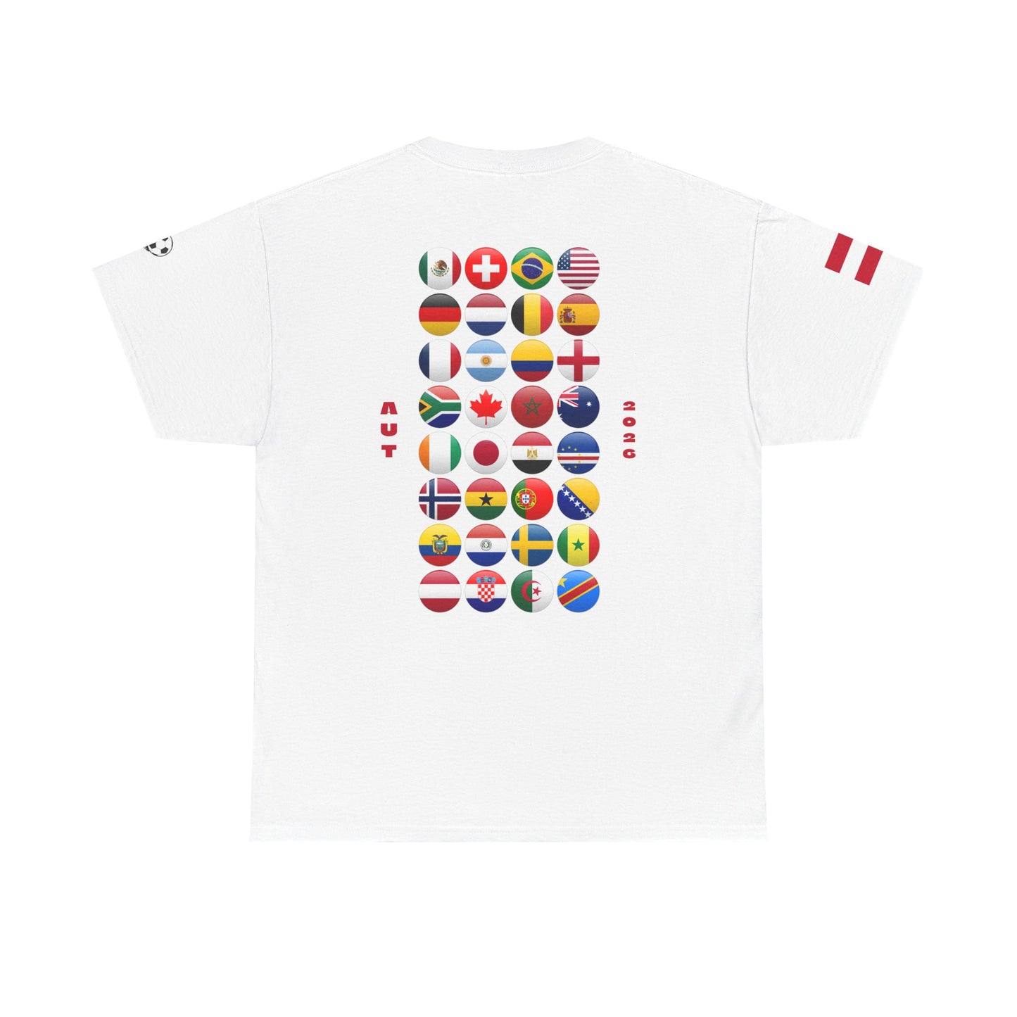 Austria Football T-Shirt - Unisex Austria Soccer Fan Tee with Flag (2026)