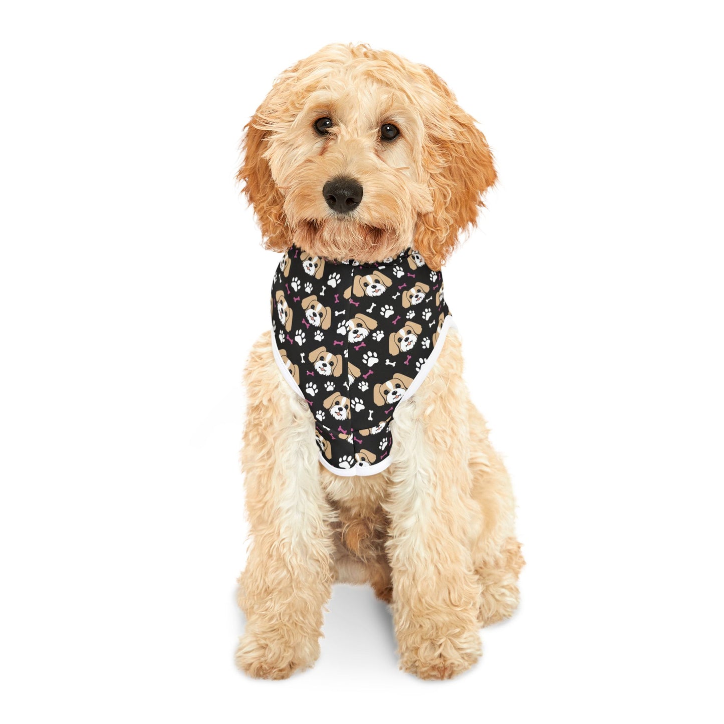 Shitzu Bone and Paw Print Pet Hoodie - Dog Lover Gift, Animal Print Sweatshirt, Puppy Paw Print Hoodie, Cute Dog Design Pullover, Pet Owner