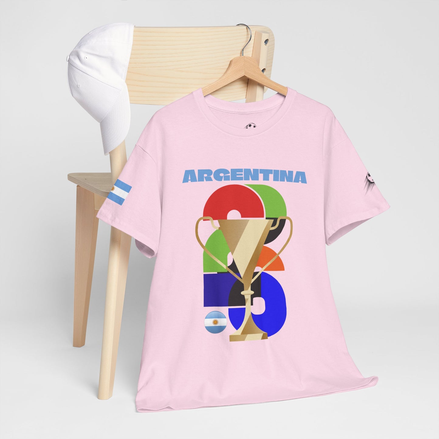 Argentina Football T-Shirt - Unisex Argentina Soccer Fan Tee with Flag (2026)