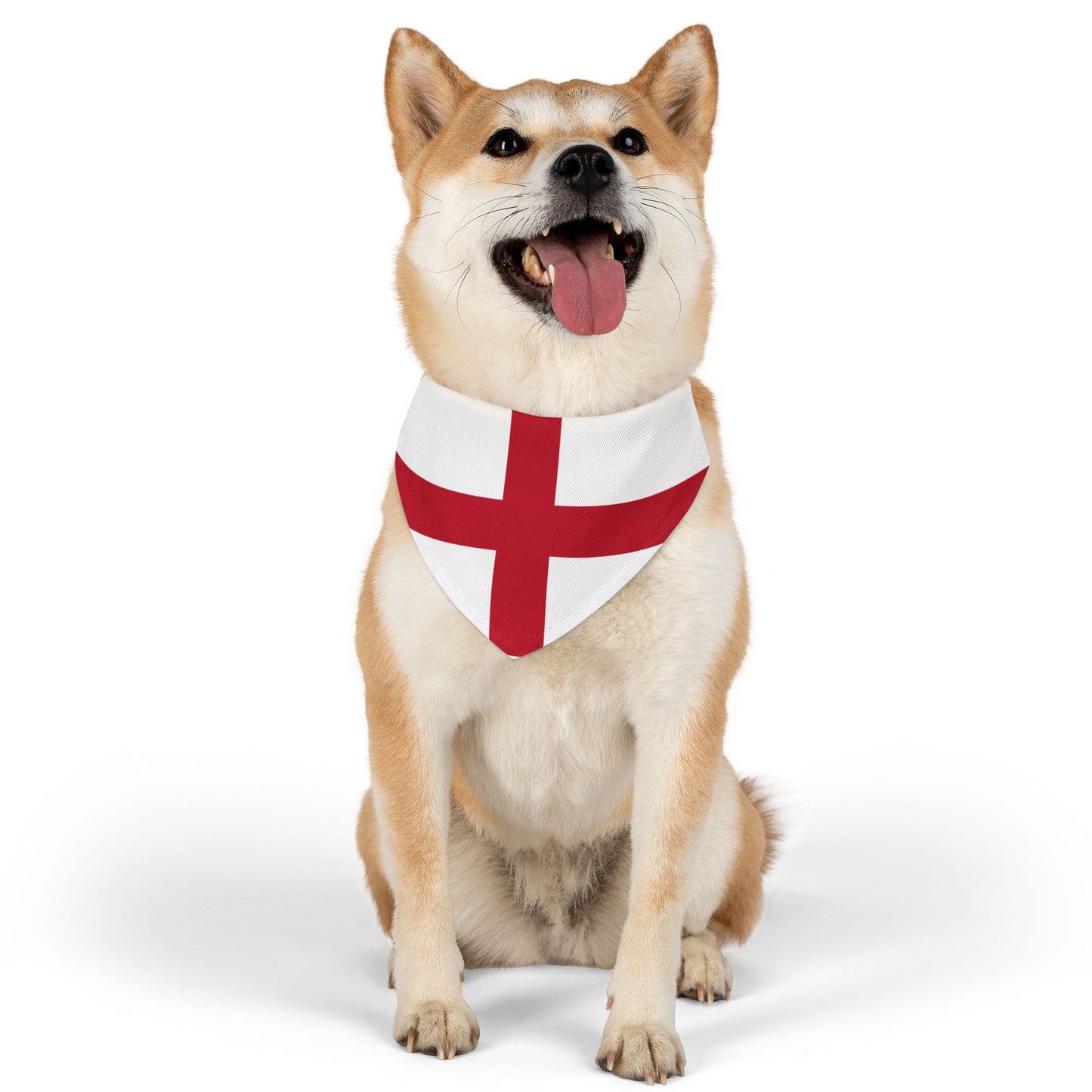 England Soccer Dog Bandana — English Flag Snap-On Pet Bandana, Fan Gear
