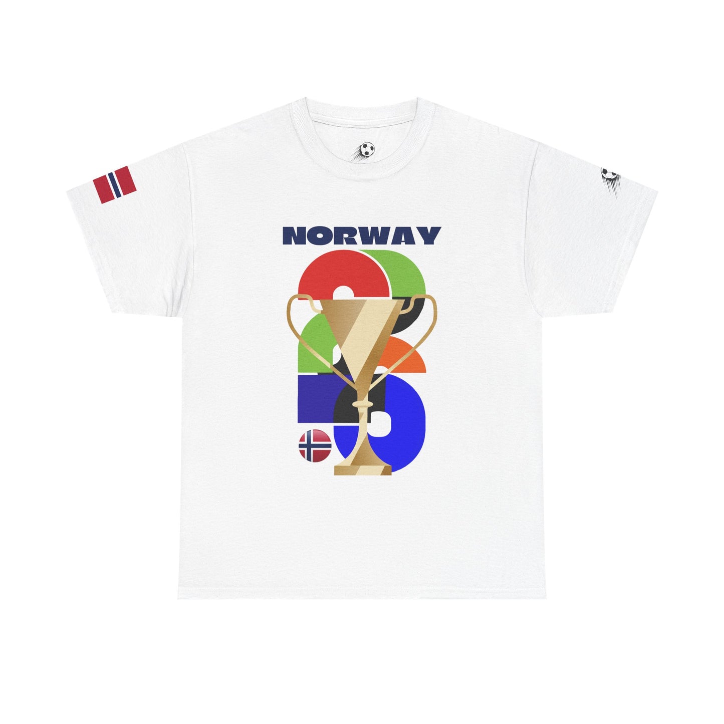 Norway Football T-Shirt - Unisex Norway Soccer Fan Tee with Flag (2026)