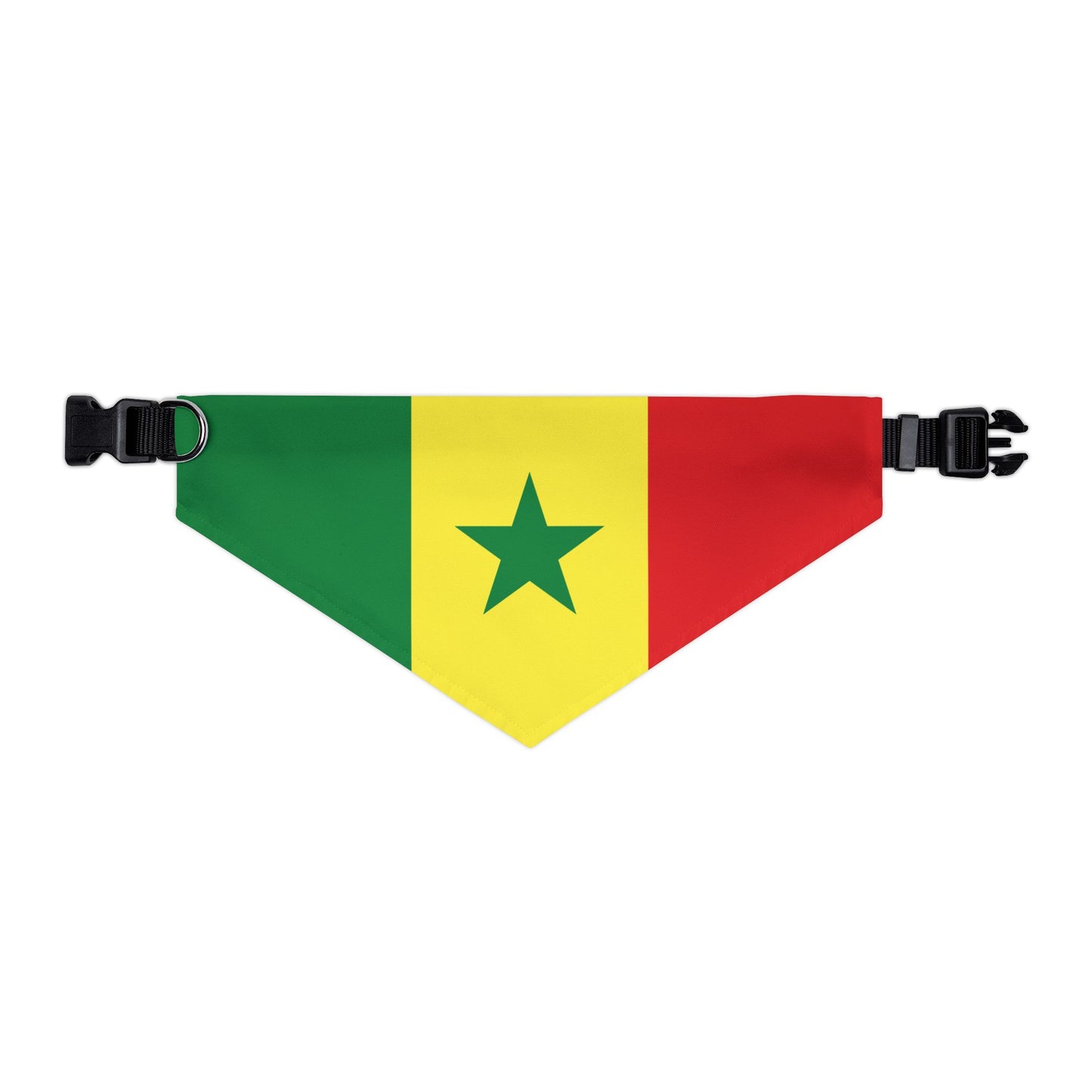Senegal Soccer Dog Bandana — Senegalese Flag Snap-On Pet Bandana, Fan Gear