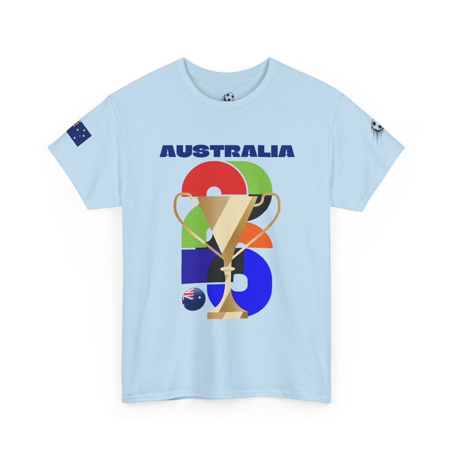 Australia Football T-Shirt - Unisex Australia Soccer Fan Tee with Flag (2026)