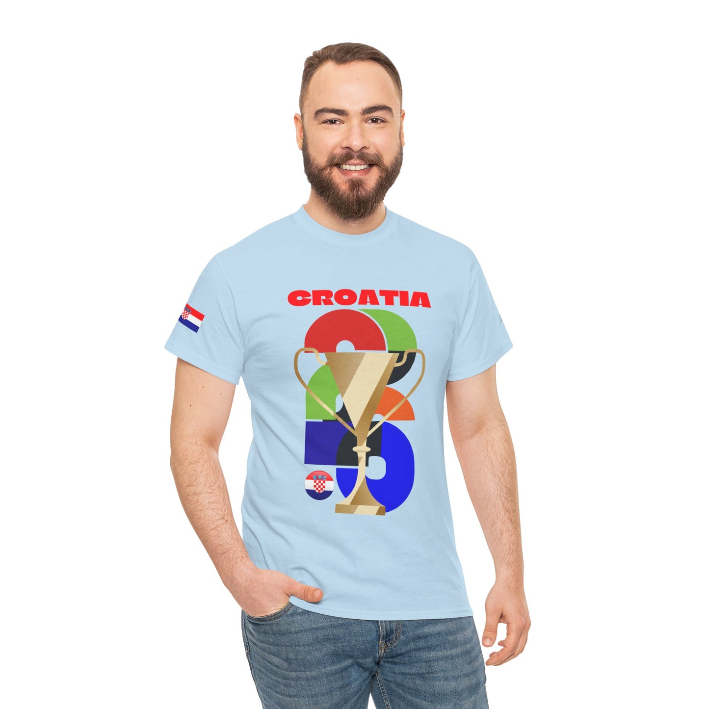 Croatia Football T-Shirt - Unisex Croatia Soccer Fan Tee with Flag (2026)