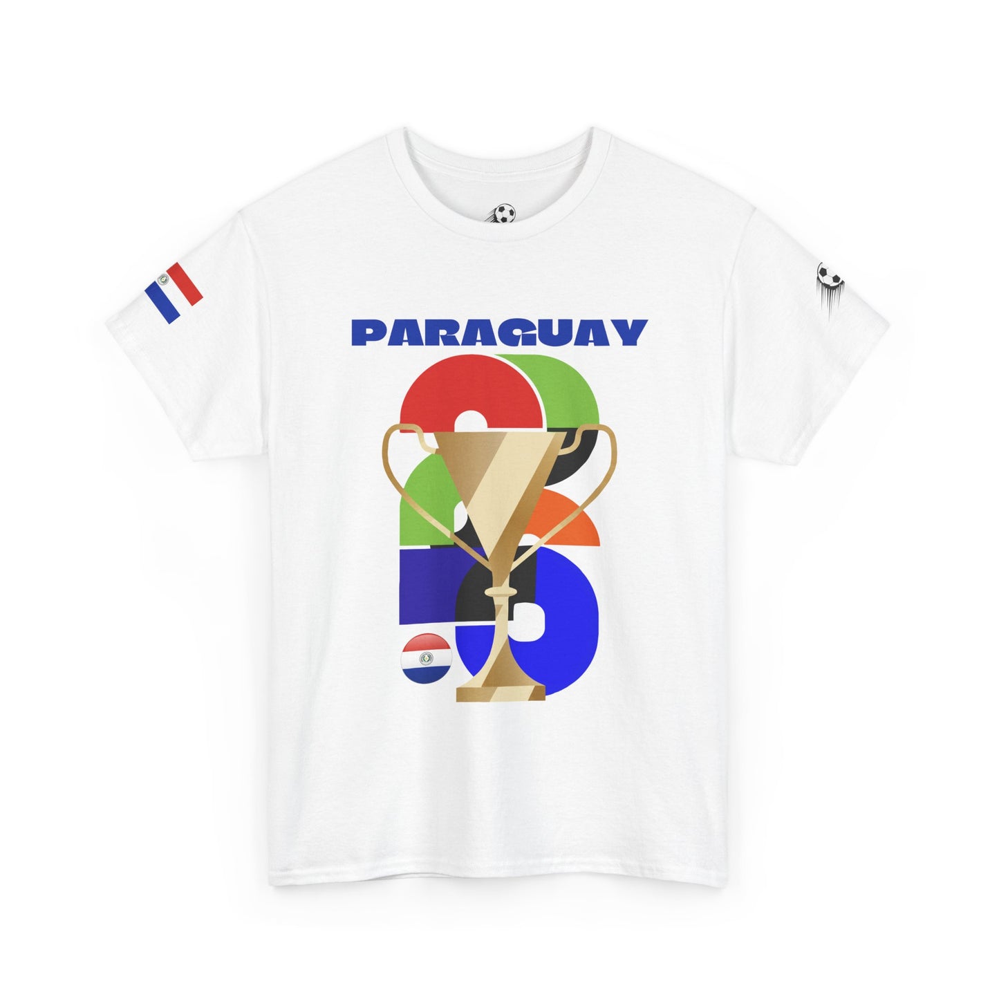 Paraguay Football T-Shirt - Unisex Paraguay Soccer Fan Tee with Flag (2026)