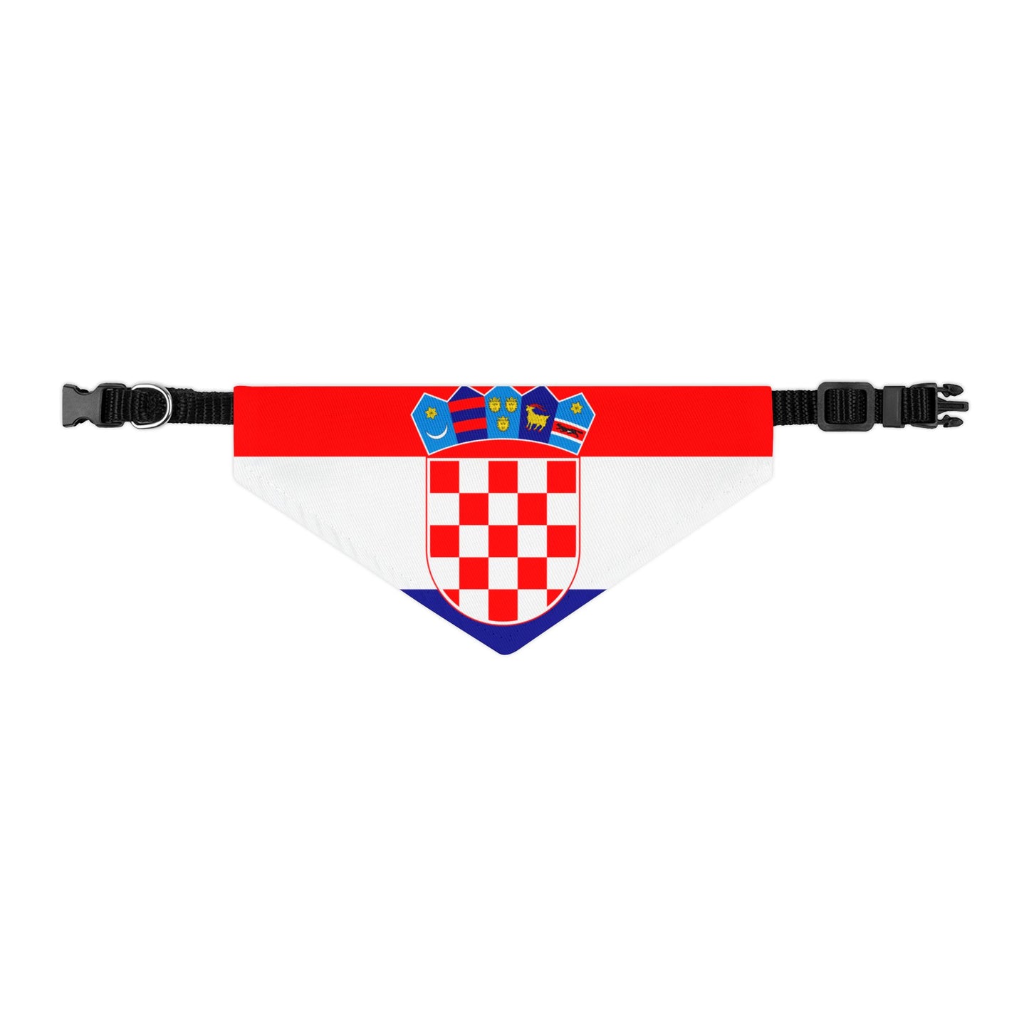 Croatia Soccer Dog Bandana — Croatian Flag Snap-On Pet Bandana, Fan Gear