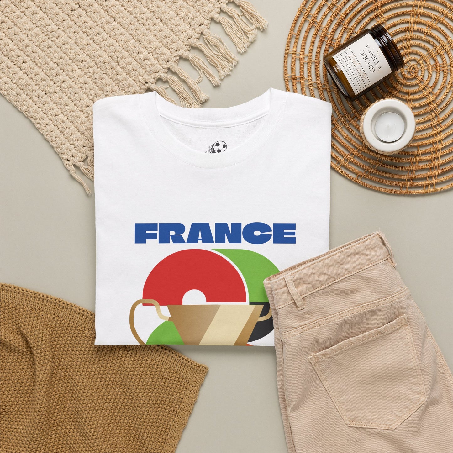 France Football T-Shirt - Unisex France Soccer Fan Tee with Flag (2026)