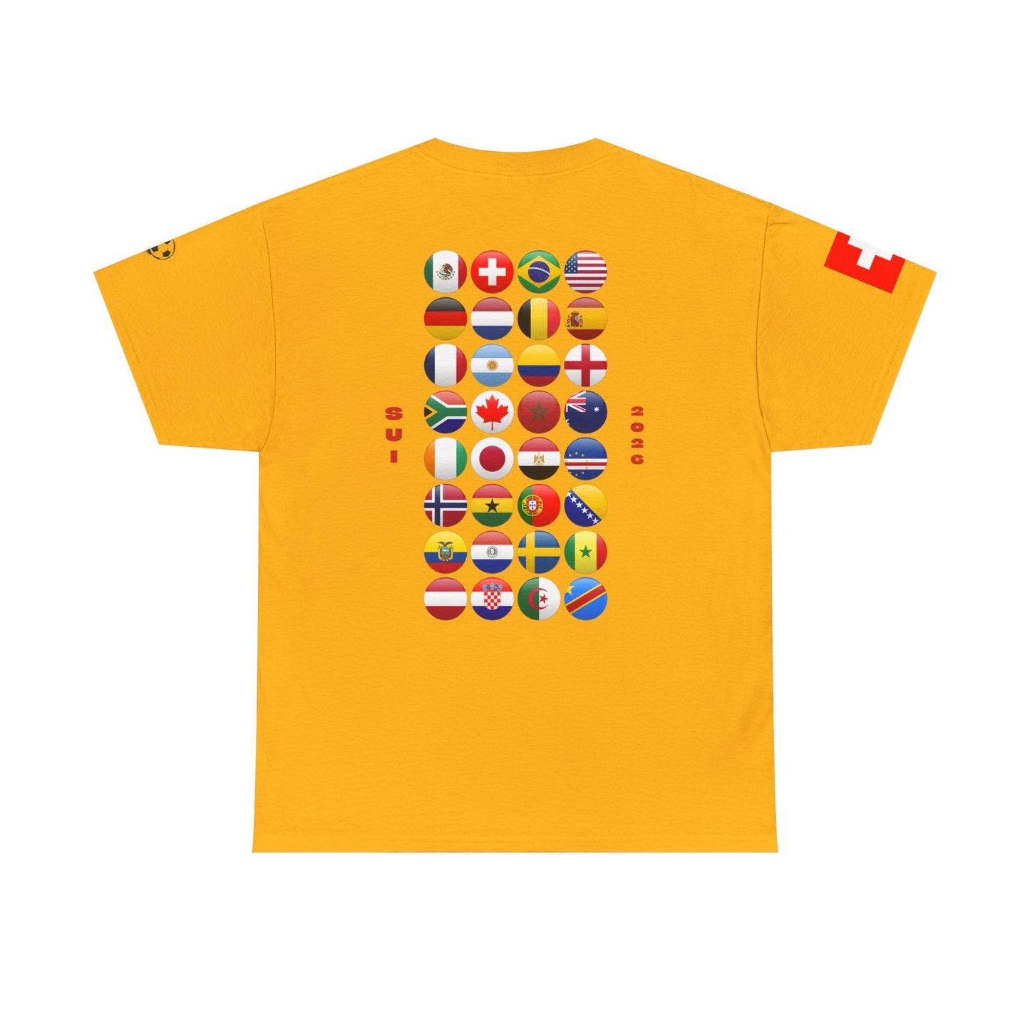 Switzerland Football T-Shirt - Unisex Switzerland Soccer Fan Tee with Flag (2026)