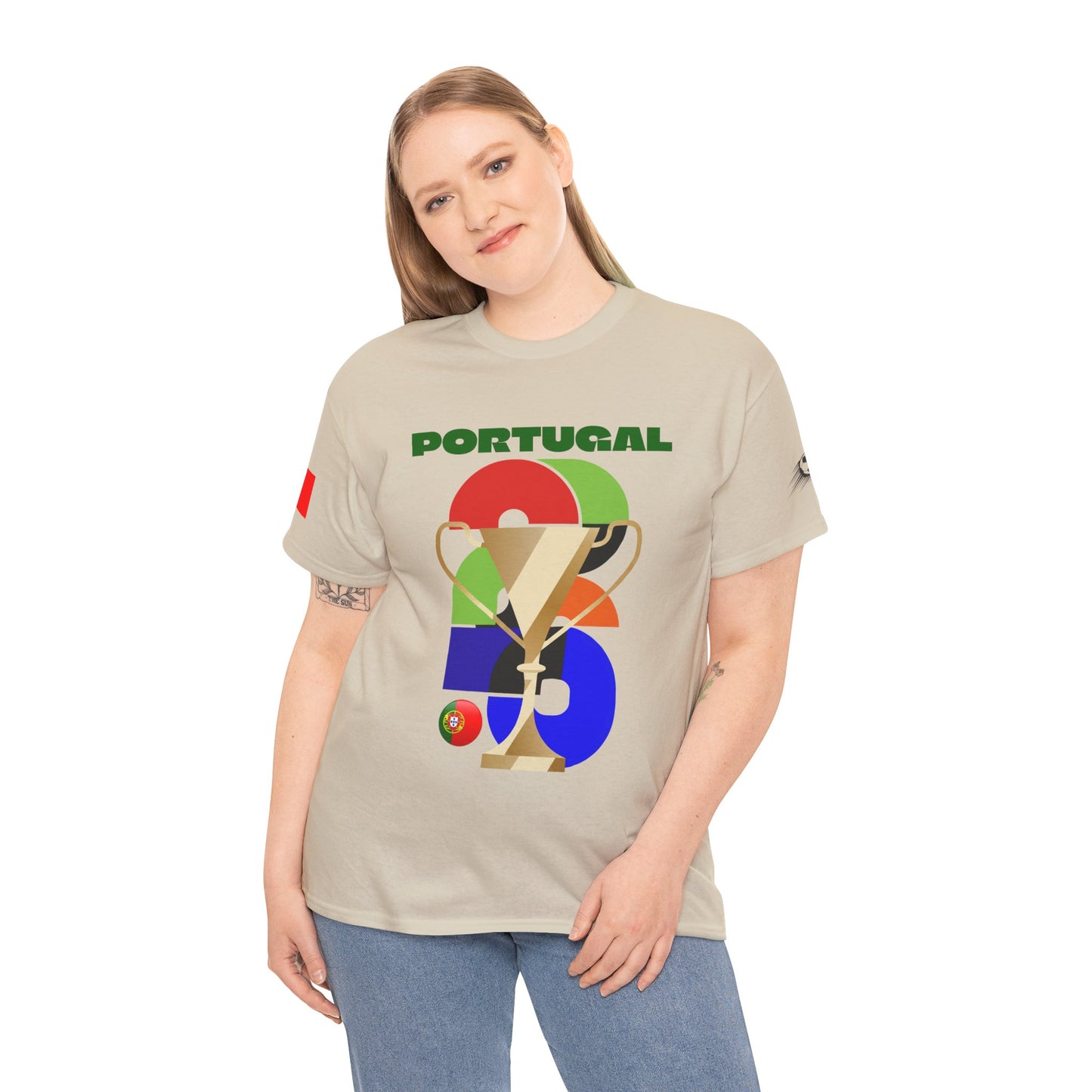 Portugal Football T-Shirt - Unisex Portugal Soccer Fan Tee with Flag (2026)