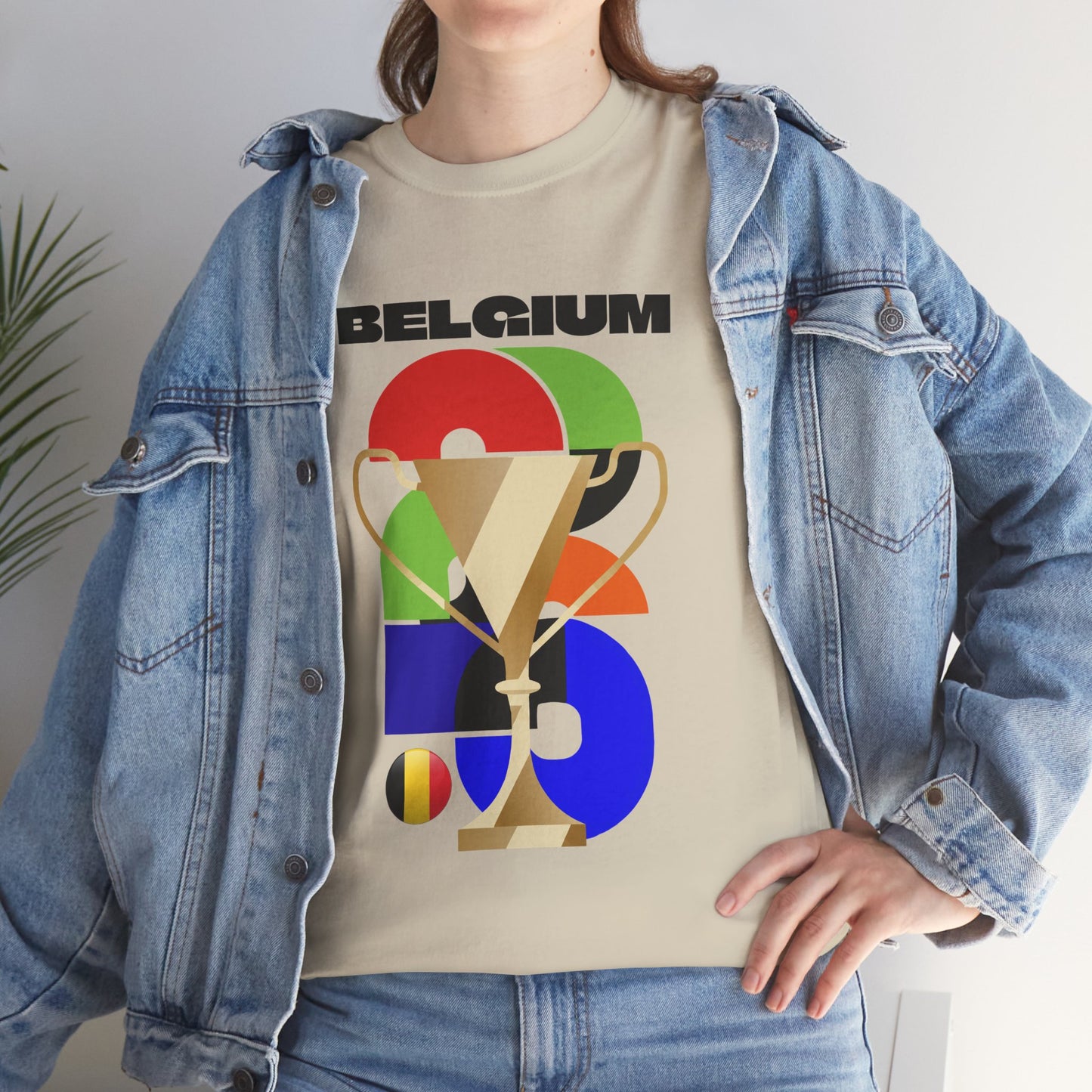 Belgium Football T-Shirt - Unisex Belgium Soccer Fan Tee with Flag (2026)