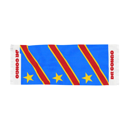 DR Congo Soccer Scarf - DR Congo Football Supporter Scarf with Flag (2026)