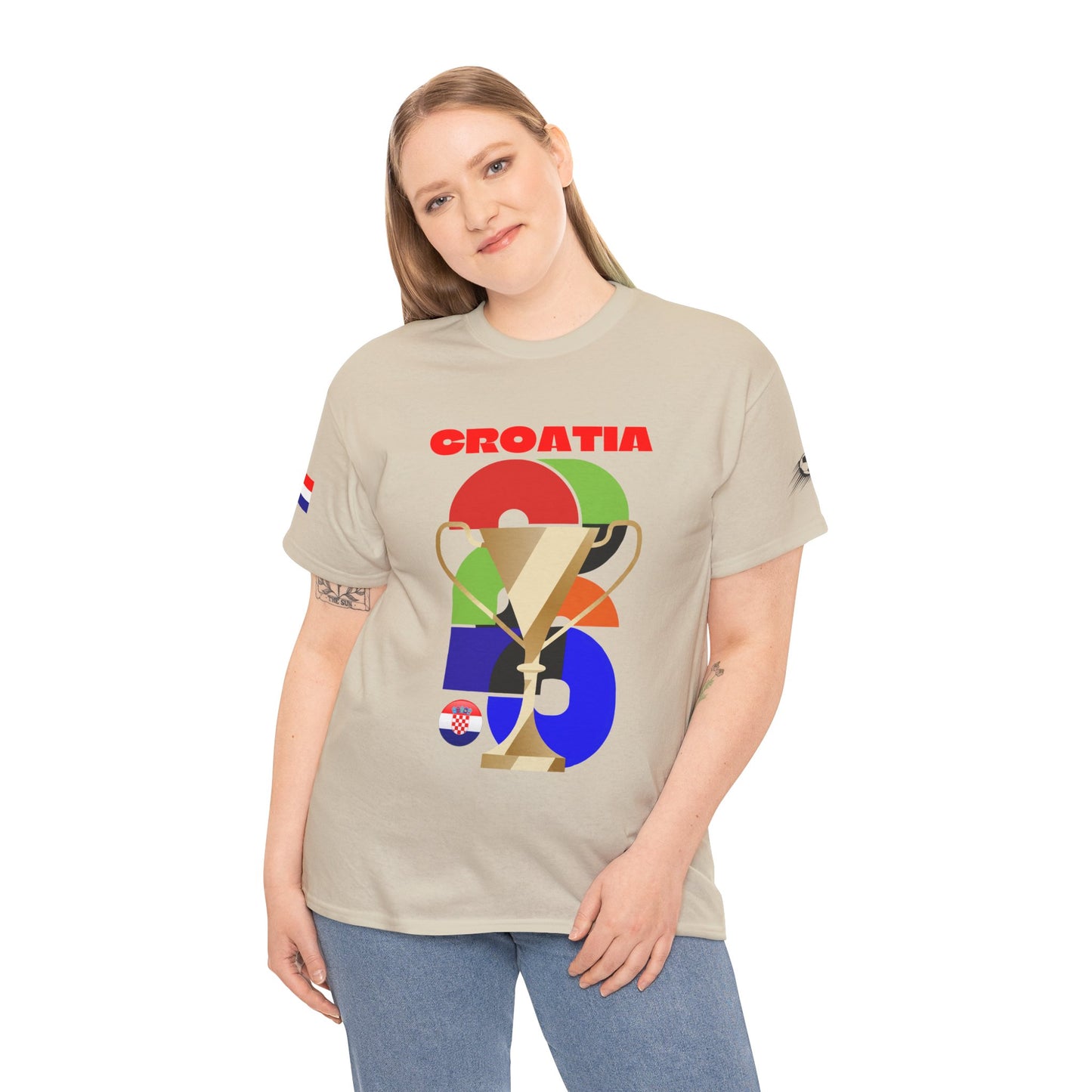 Croatia Football T-Shirt - Unisex Croatia Soccer Fan Tee with Flag (2026)