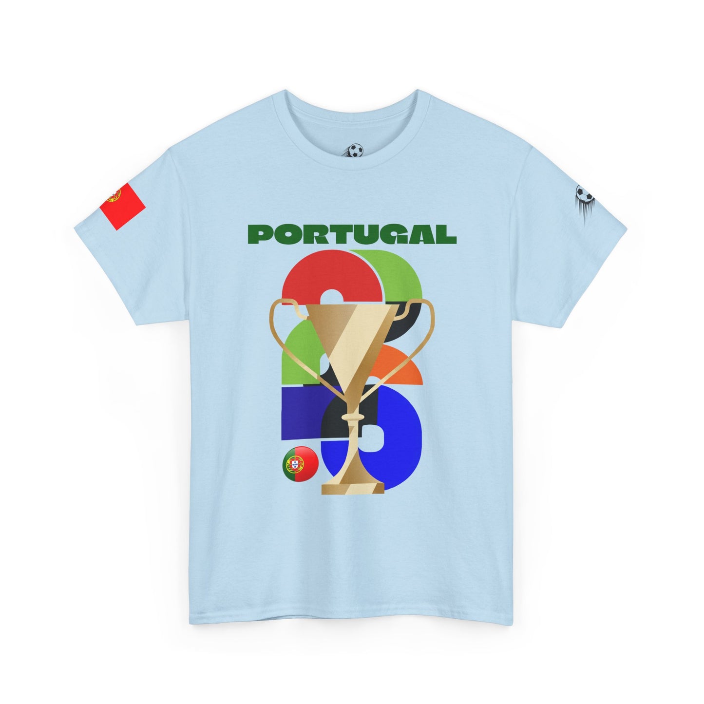 Portugal Football T-Shirt - Unisex Portugal Soccer Fan Tee with Flag (2026)