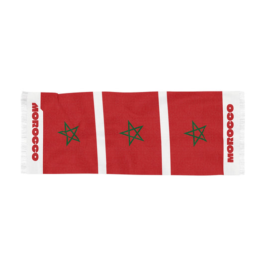 Morocco Soccer Scarf - Morocco Football Supporter Scarf with Flag (2026)