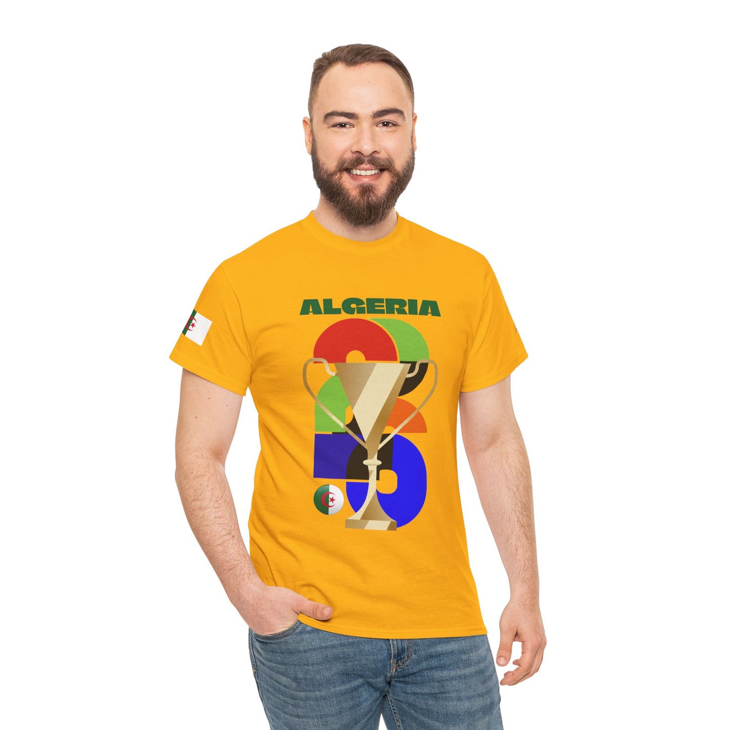 Algeria Football T-Shirt - Unisex Algeria Soccer Fan Tee with Flag (2026)