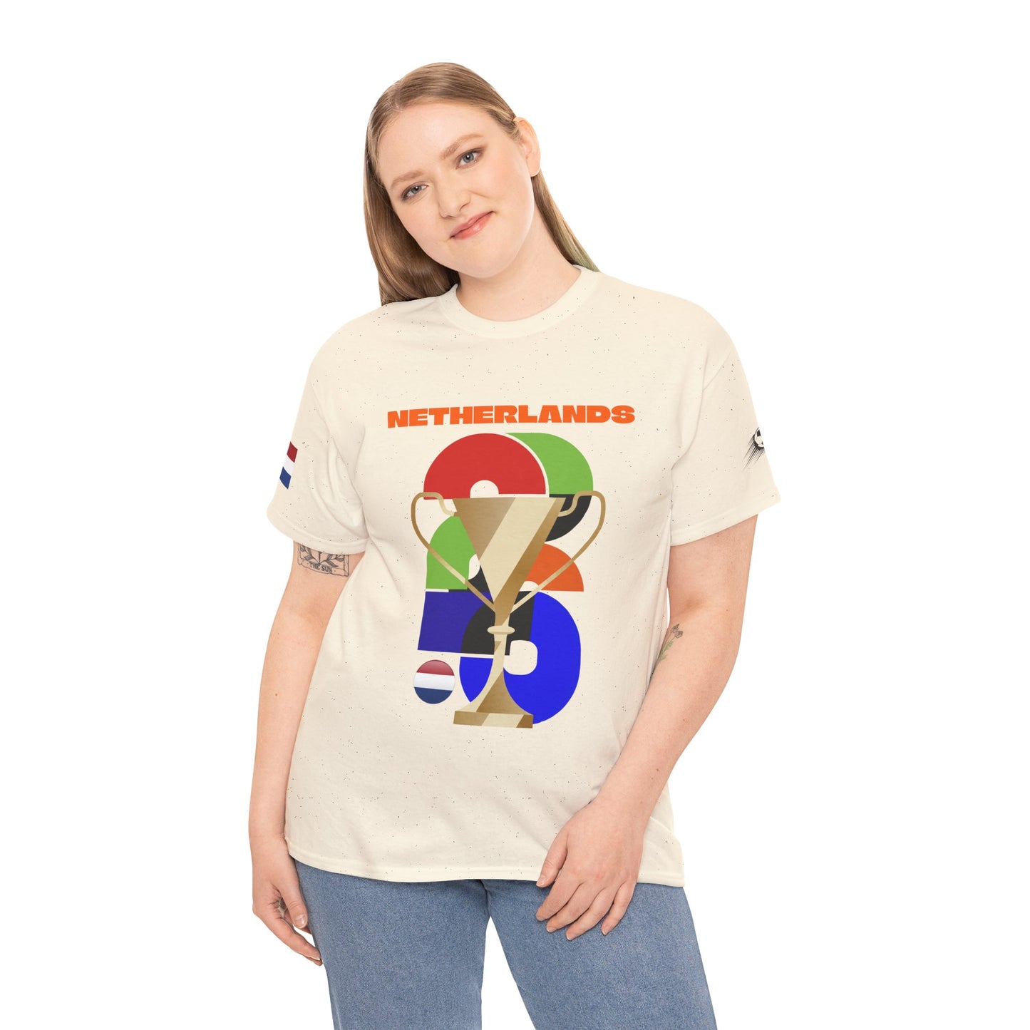 Netherlands Football T-Shirt - Unisex Netherlands Soccer Fan Tee with Flag (2026)