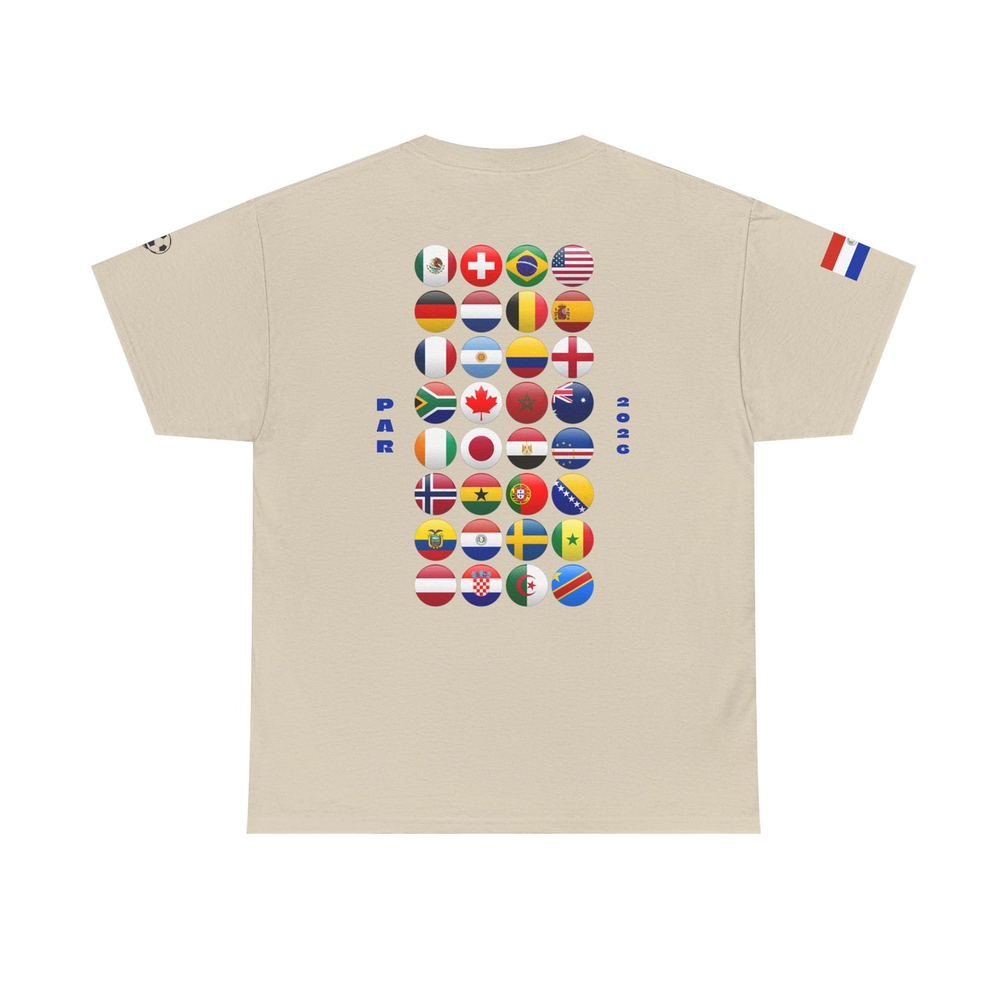 Paraguay Football T-Shirt - Unisex Paraguay Soccer Fan Tee with Flag (2026)