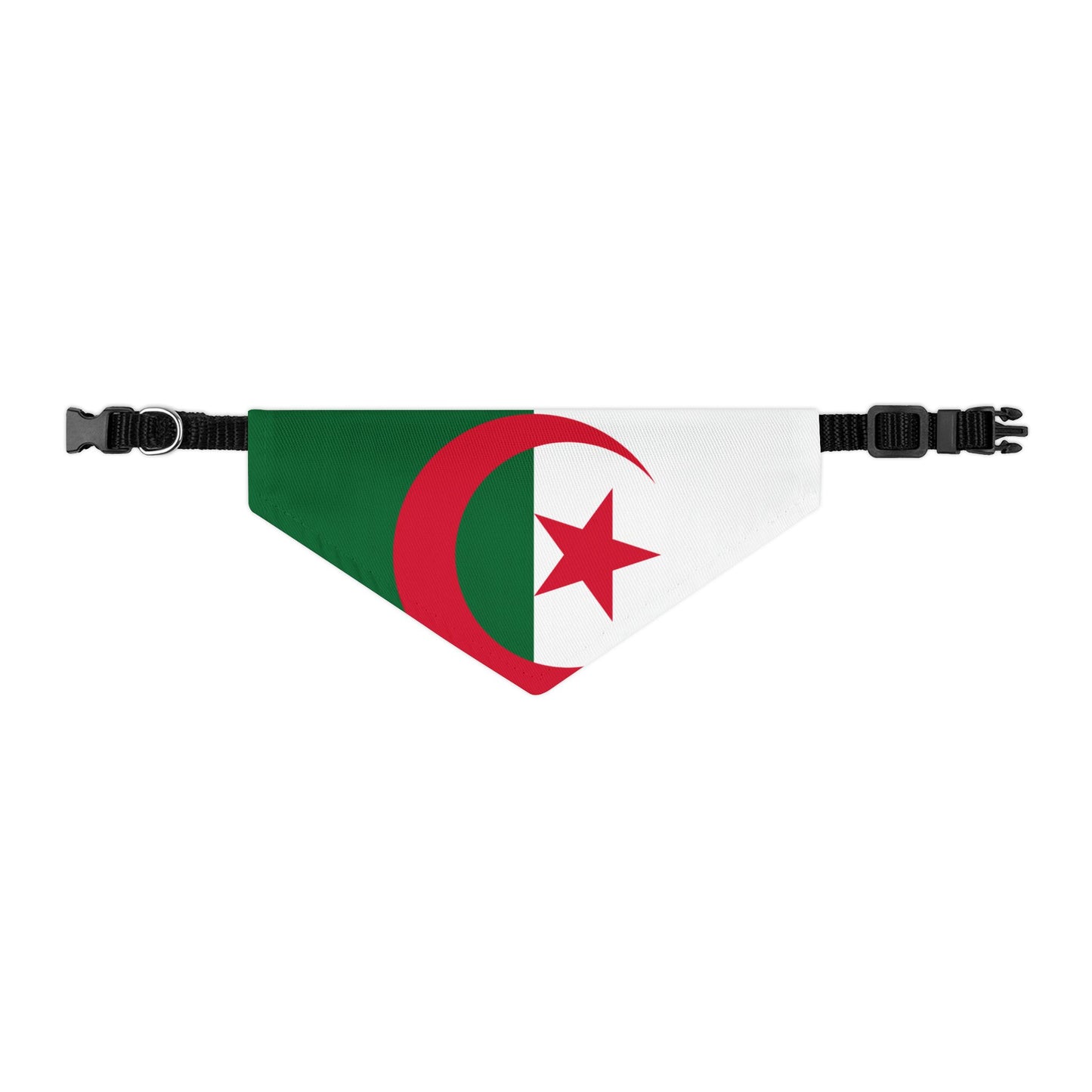 Algeria Soccer Dog Bandana — Algerian Flag Snap-On Pet Bandana, Fan Gear