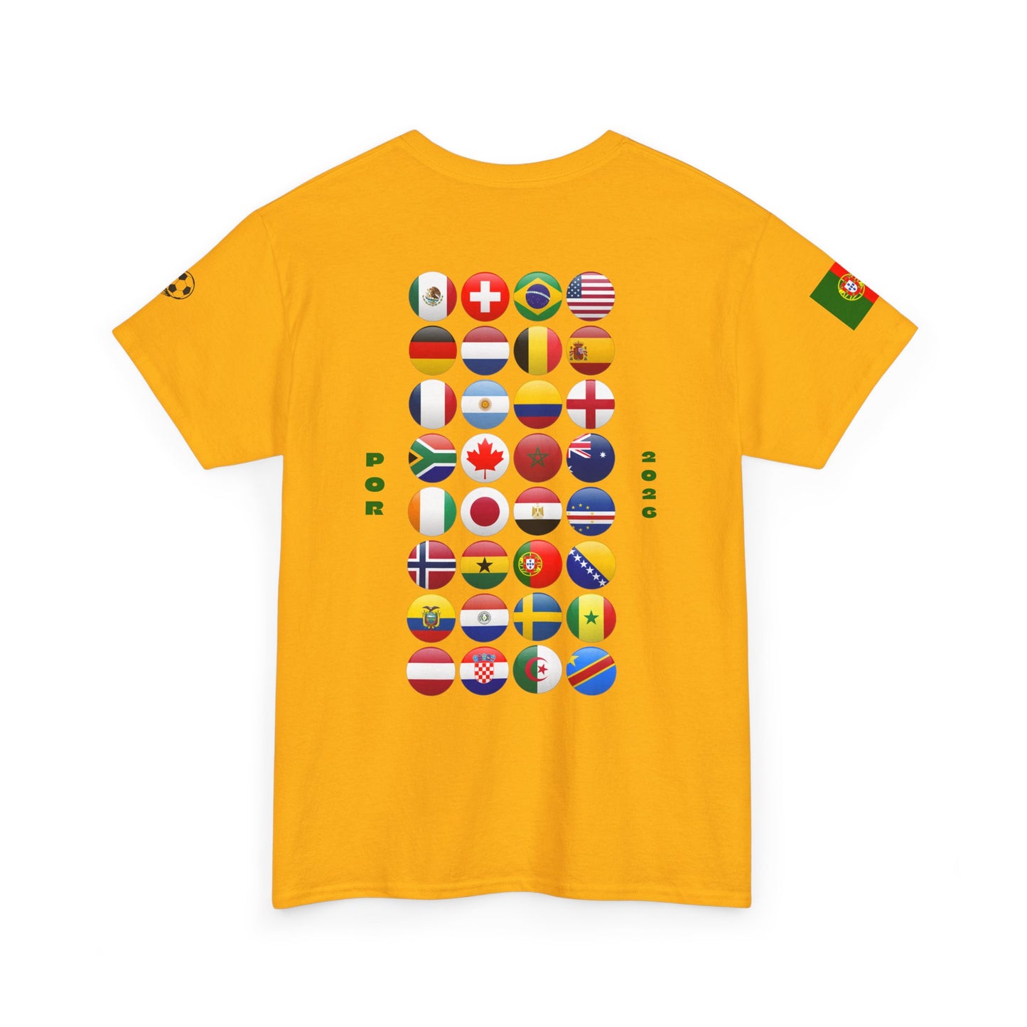 Portugal Football T-Shirt - Unisex Portugal Soccer Fan Tee with Flag (2026)
