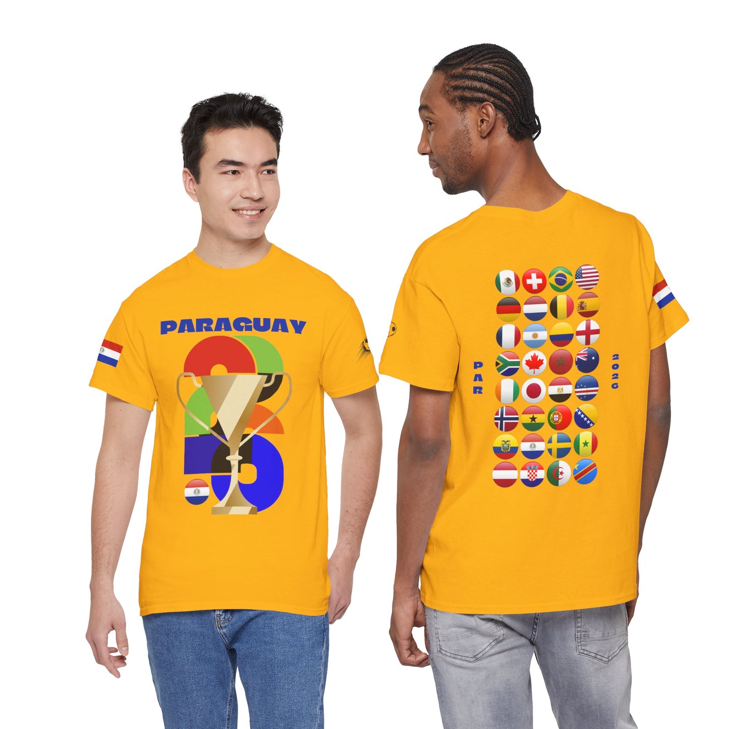 Paraguay Football T-Shirt - Unisex Paraguay Soccer Fan Tee with Flag (2026)
