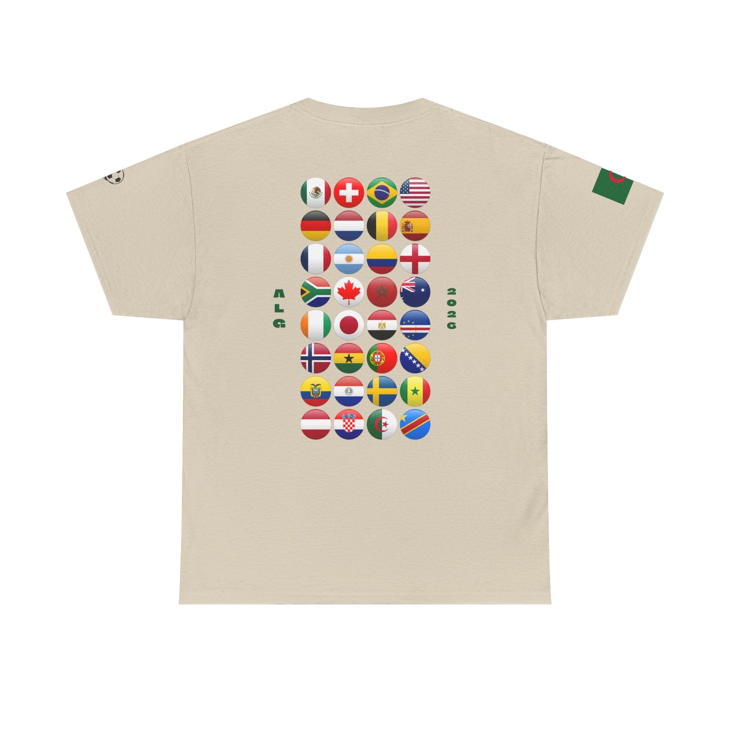 Algeria Football T-Shirt - Unisex Algeria Soccer Fan Tee with Flag (2026)