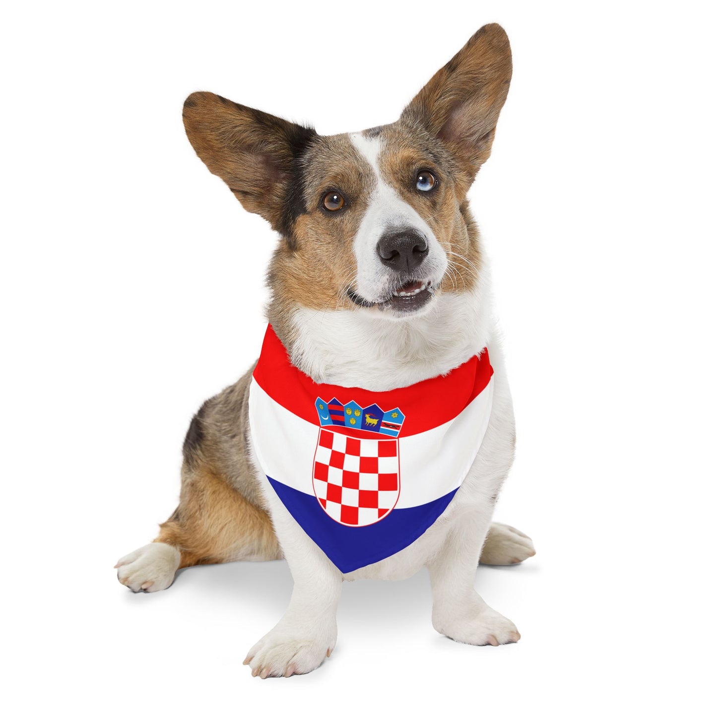 Croatia Soccer Dog Bandana — Croatian Flag Snap-On Pet Bandana, Fan Gear
