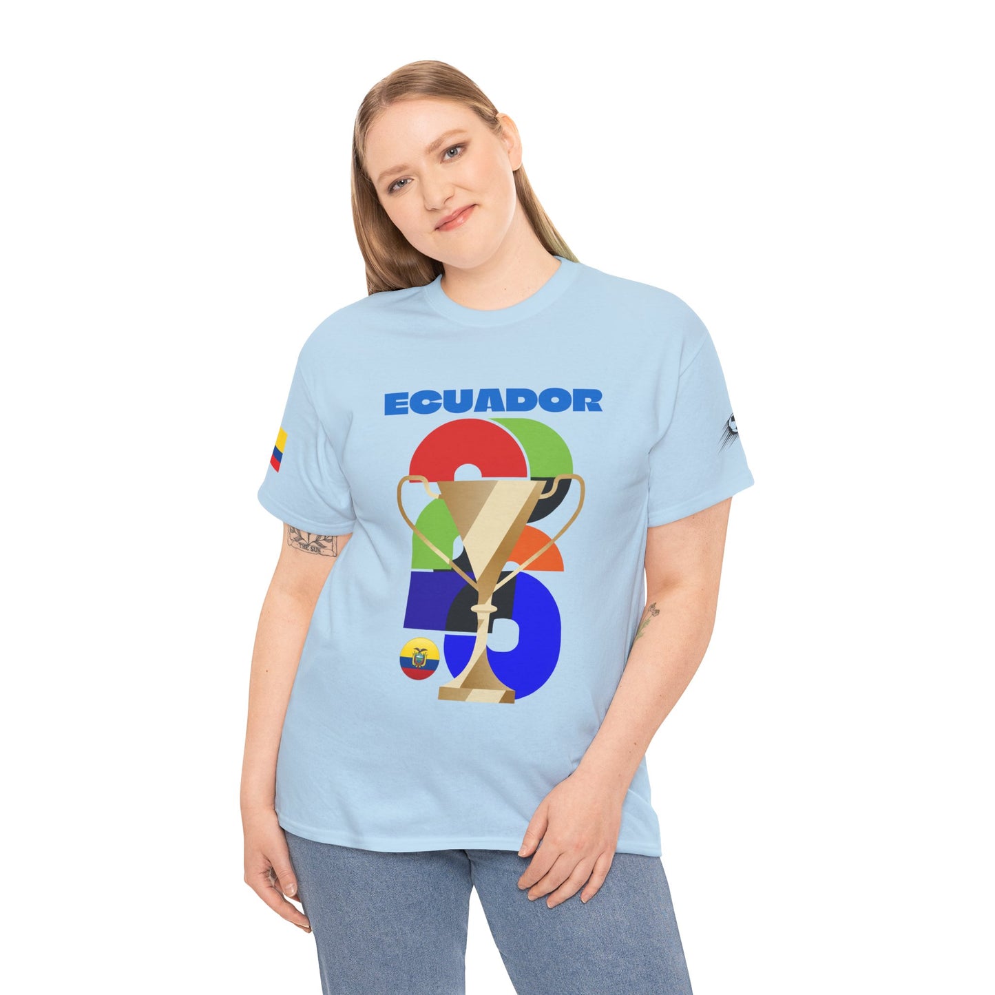 Ecuador Football T-Shirt - Unisex Ecuador Soccer Fan Tee with Flag (2026)