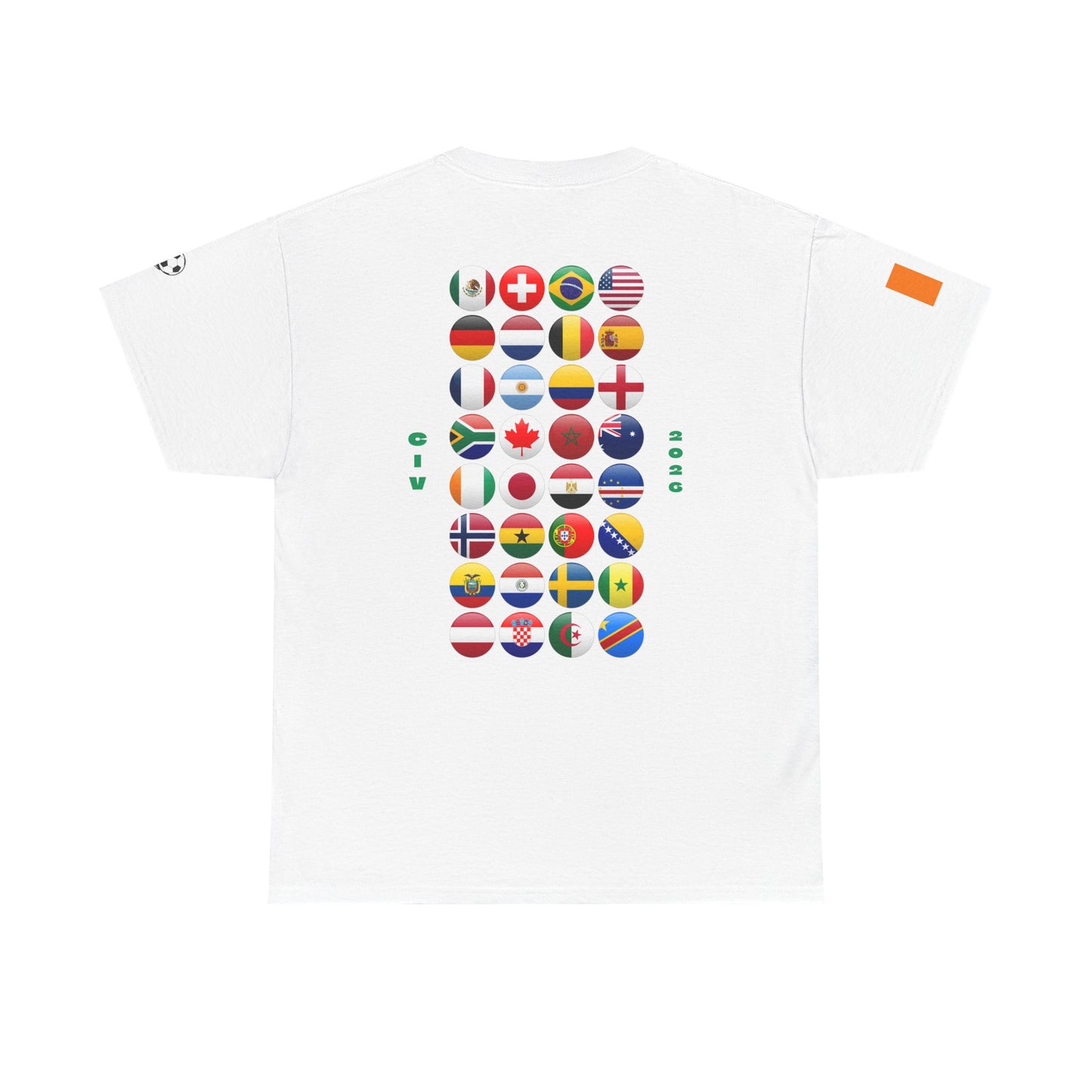 Ivory Coast Football T-Shirt - Unisex Ivory Coast Soccer Fan Tee with Flag (2026)