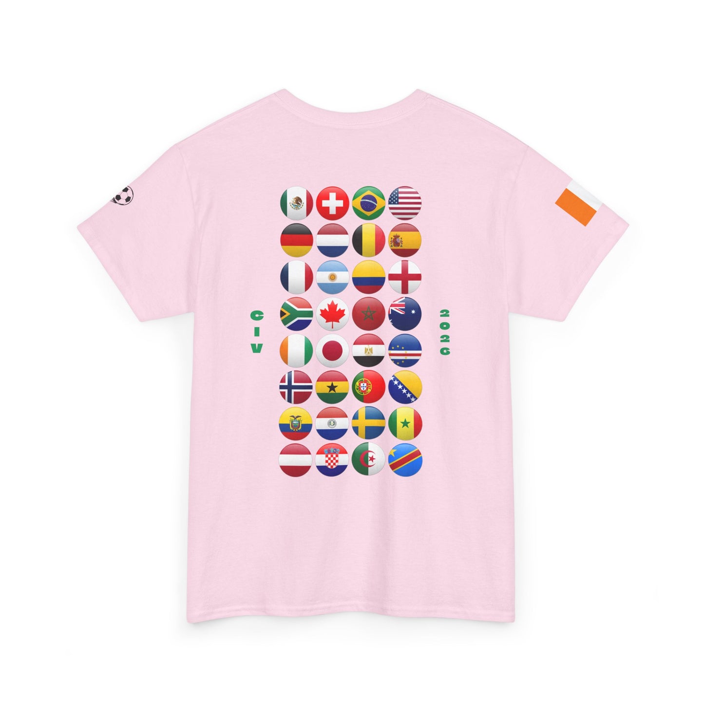 Ivory Coast Football T-Shirt - Unisex Ivory Coast Soccer Fan Tee with Flag (2026)